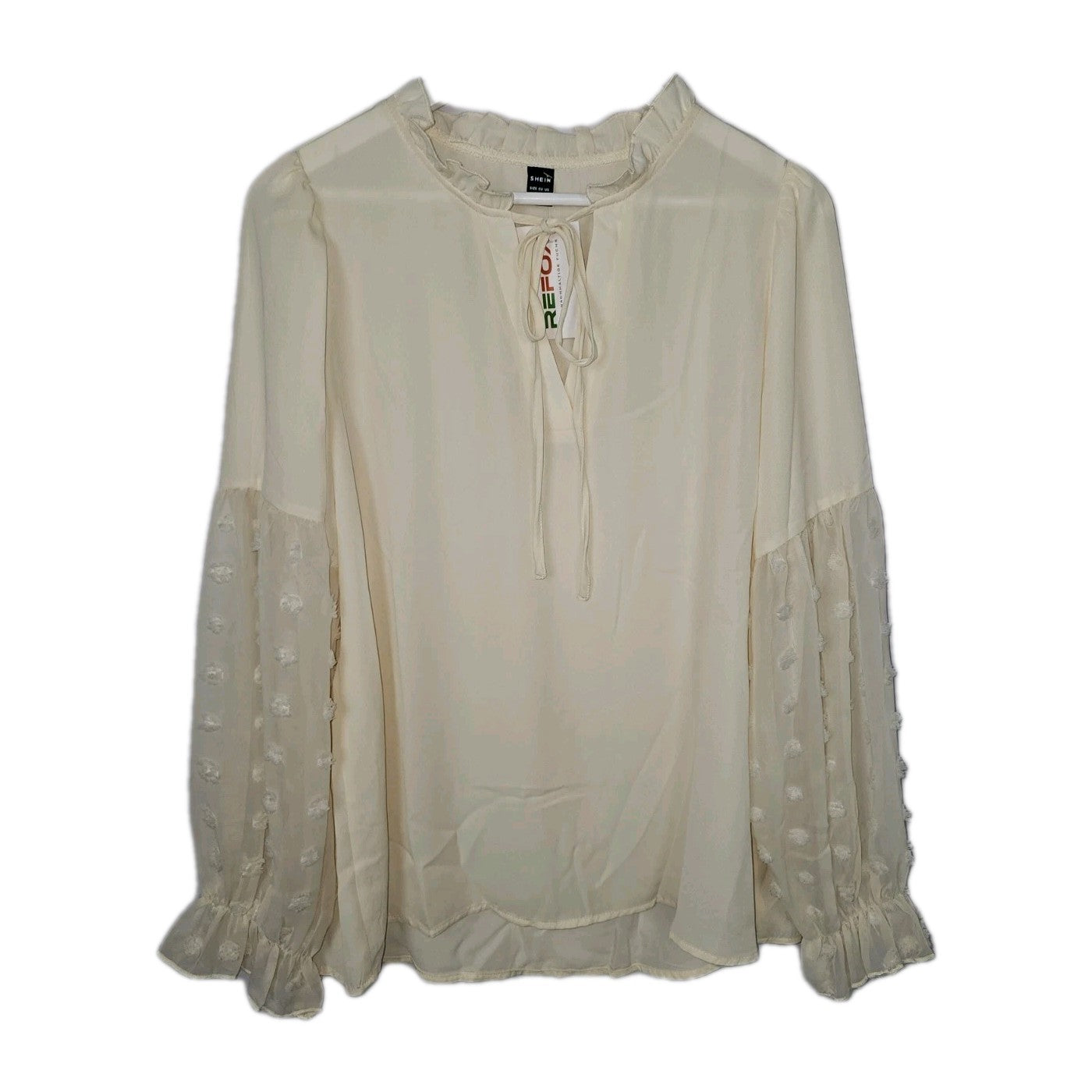 EK8820 Damen Bluse von SheIn, Cremeweiß, Gr.L0