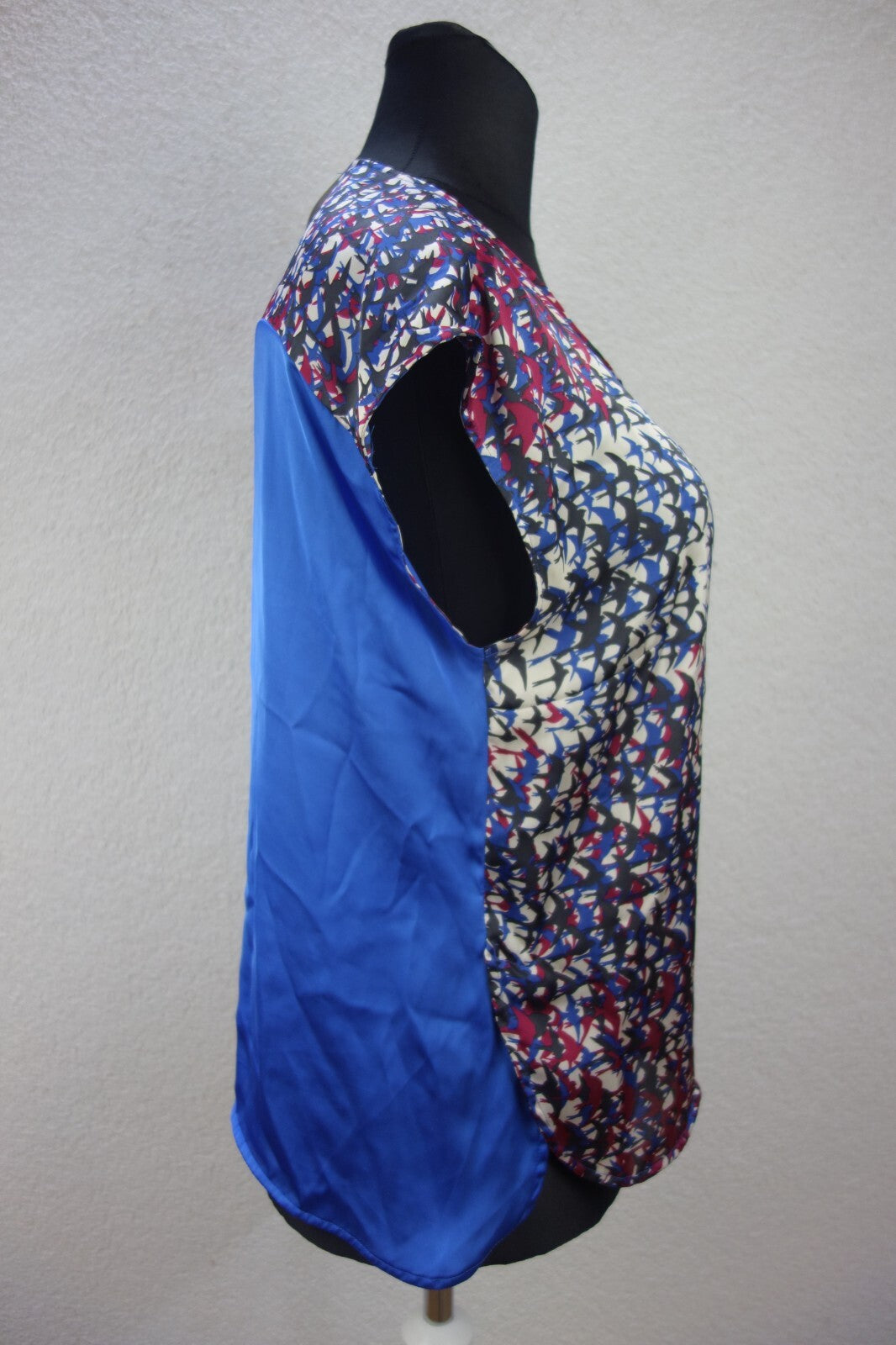 EK3905 Damen Bluse von Sisley, blau/weiß/rot, Gr. L2