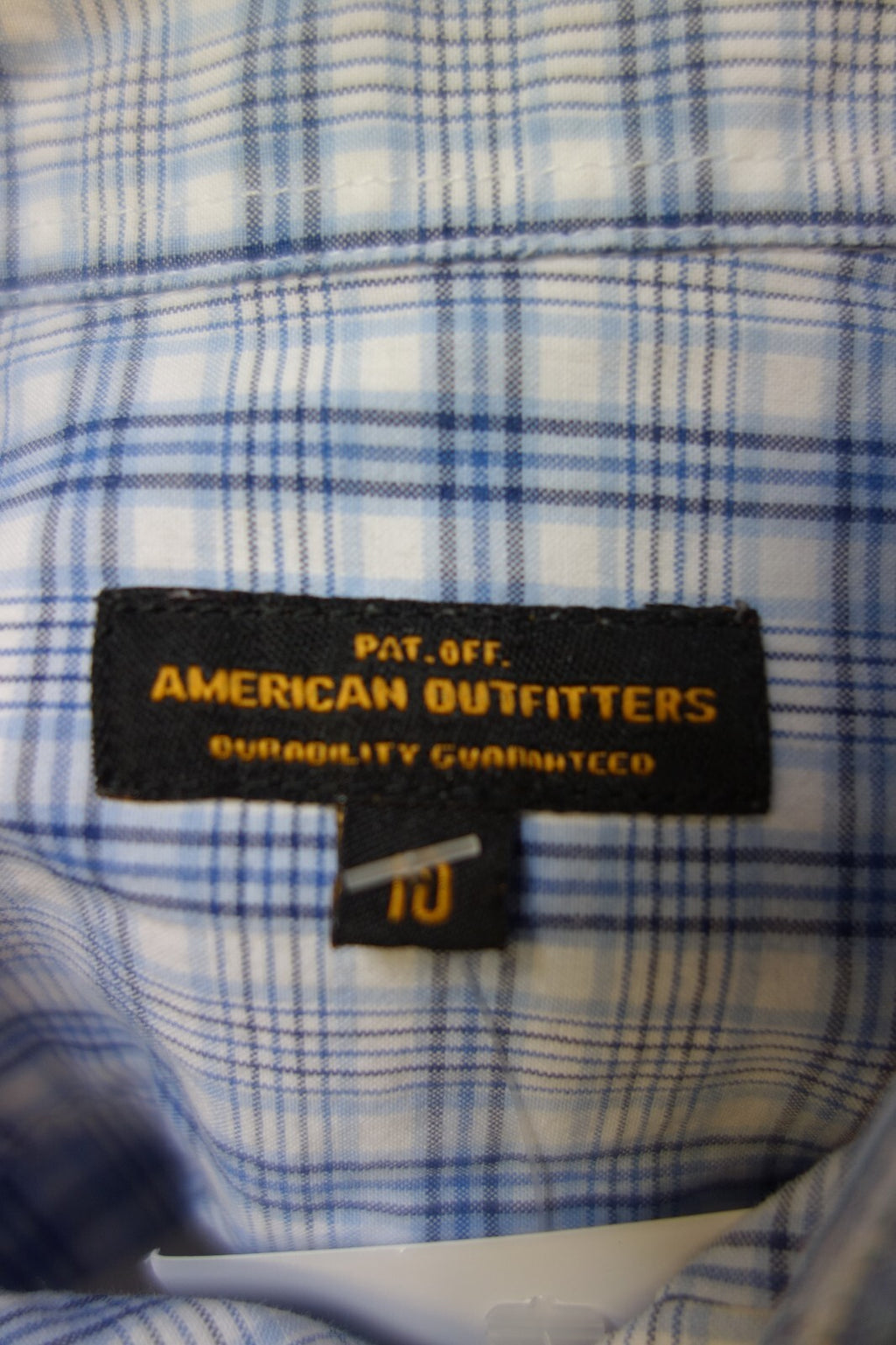 EK3842 Jungen Hemd von American Outfitters, blau/weiß kariert, Gr. 104