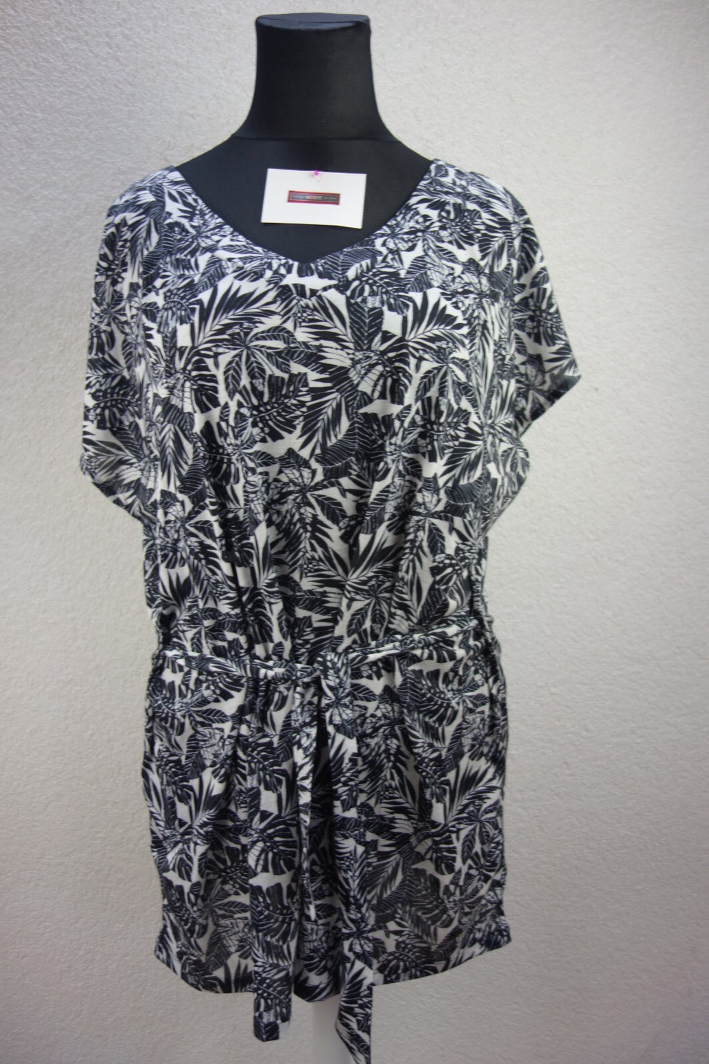 EK3283 Damen T-Shirt von Tom Tailor, schwarz/weiß, Gr. M0