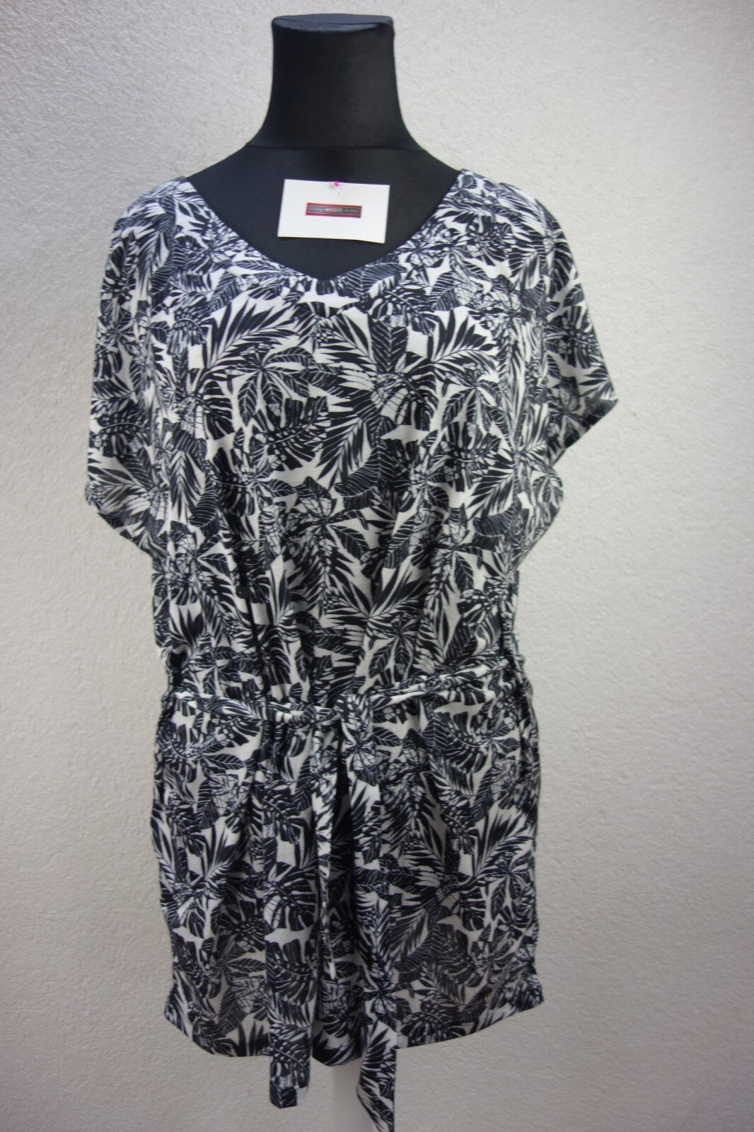 EK3283 Damen T-Shirt von Tom Tailor, schwarz/weiß, Gr. M0