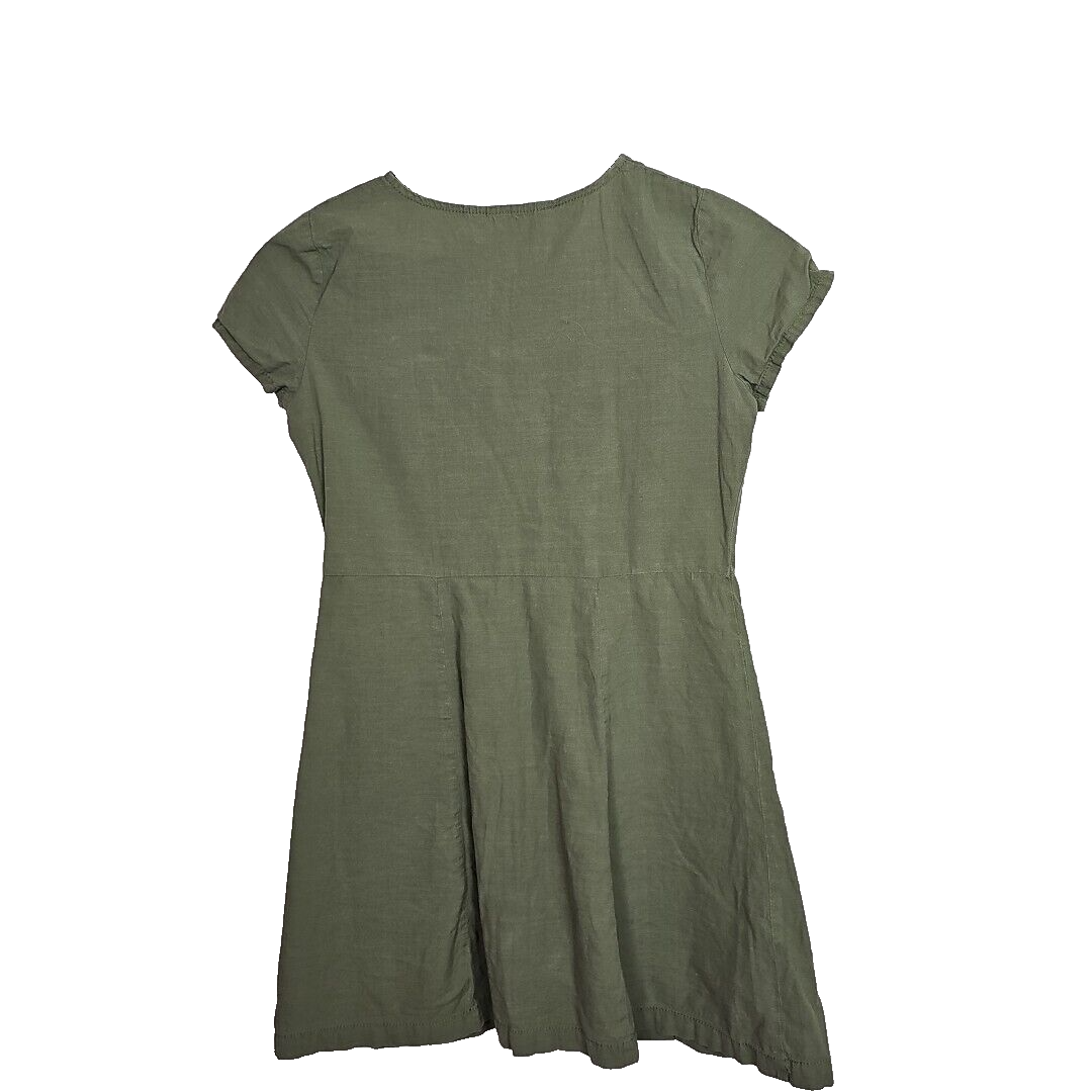 EK4883 Damen Kleid Von H&M, Olivengrün, Gr. 146 2