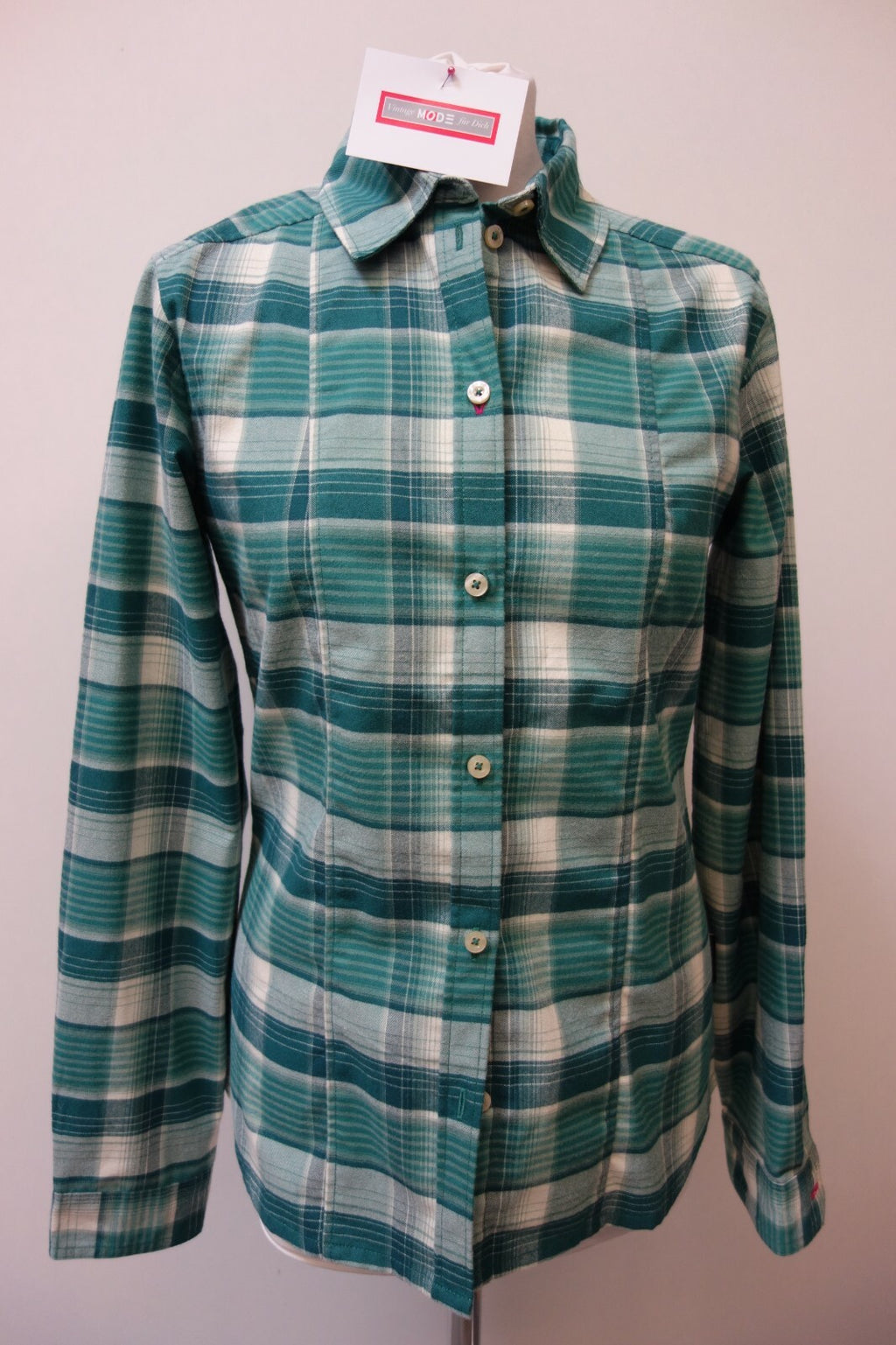 EK0411 Damen Bluse von Jack Wolfskin, grün, kariert, S0