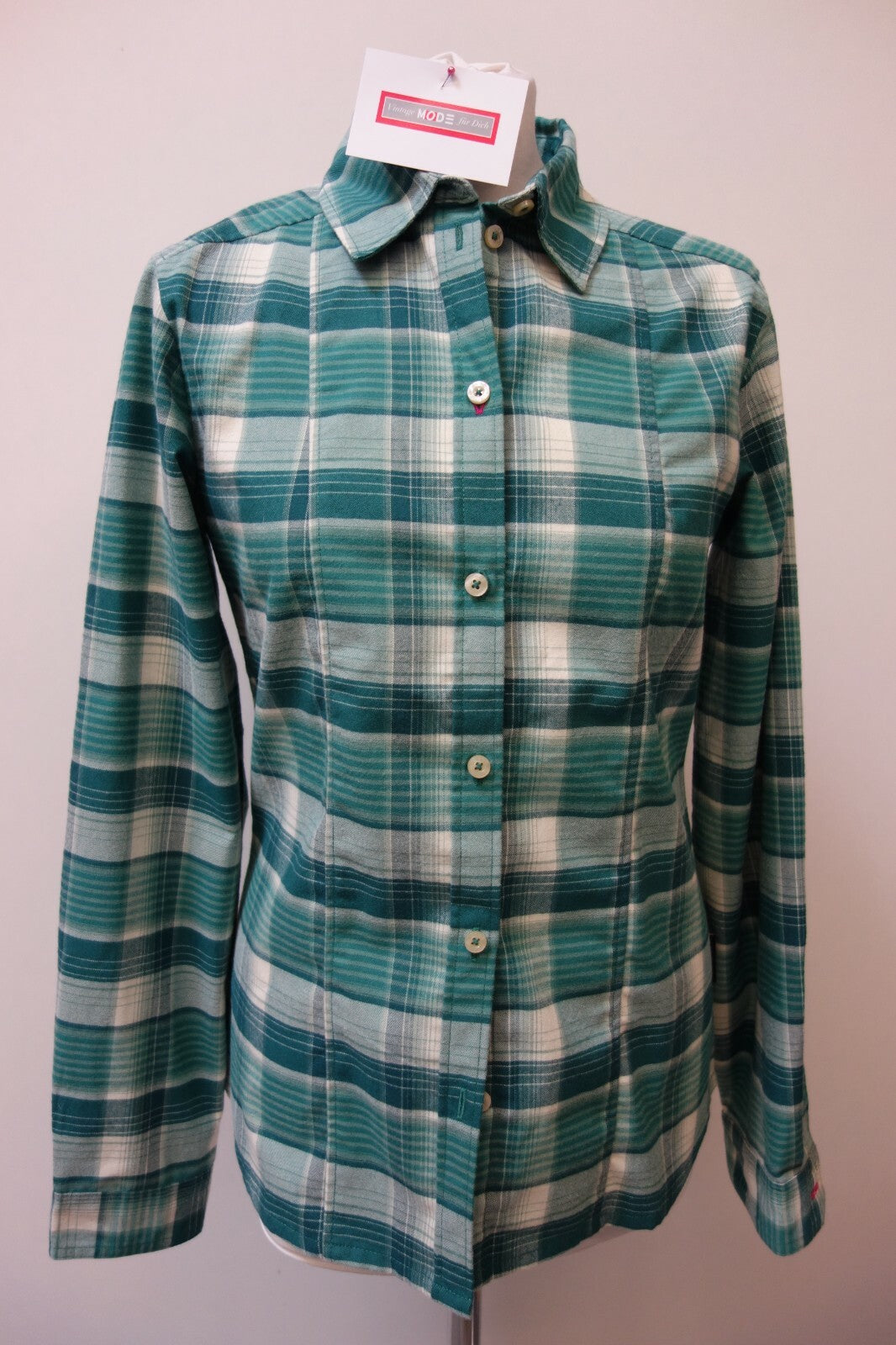 EK0411 Damen Bluse von Jack Wolfskin, grün, kariert, S0