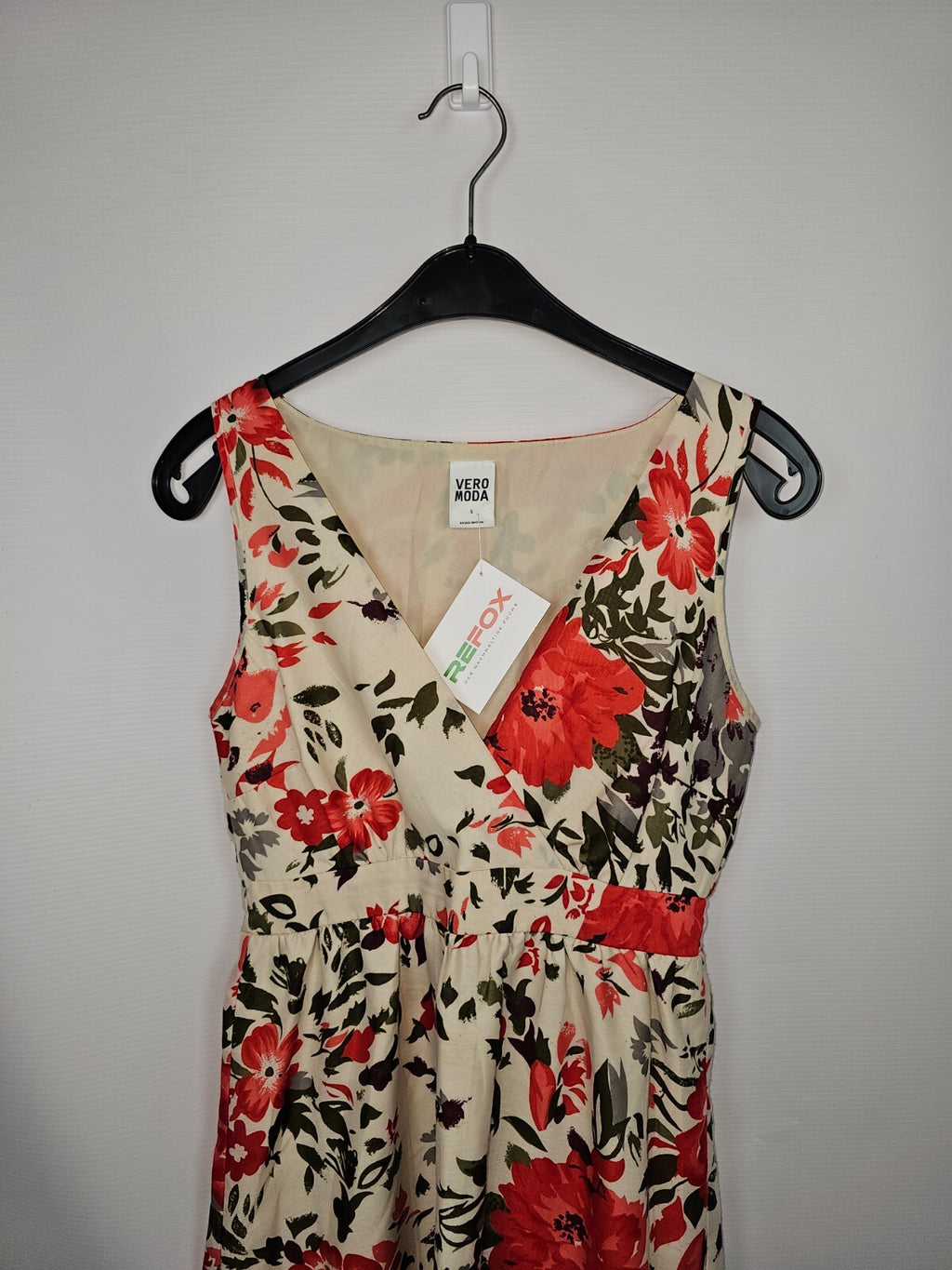 EK6448 Damen Kleid von Vero Moda, rot-grün-beige, Gr.S1