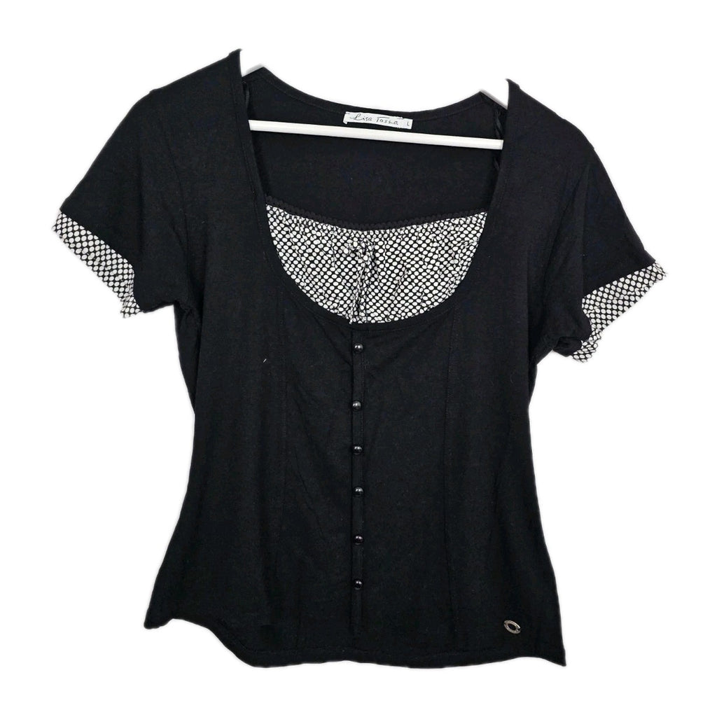 EK9680 Damen T-Shirt von Lisa Tossa, schwarz, Gr.L0
