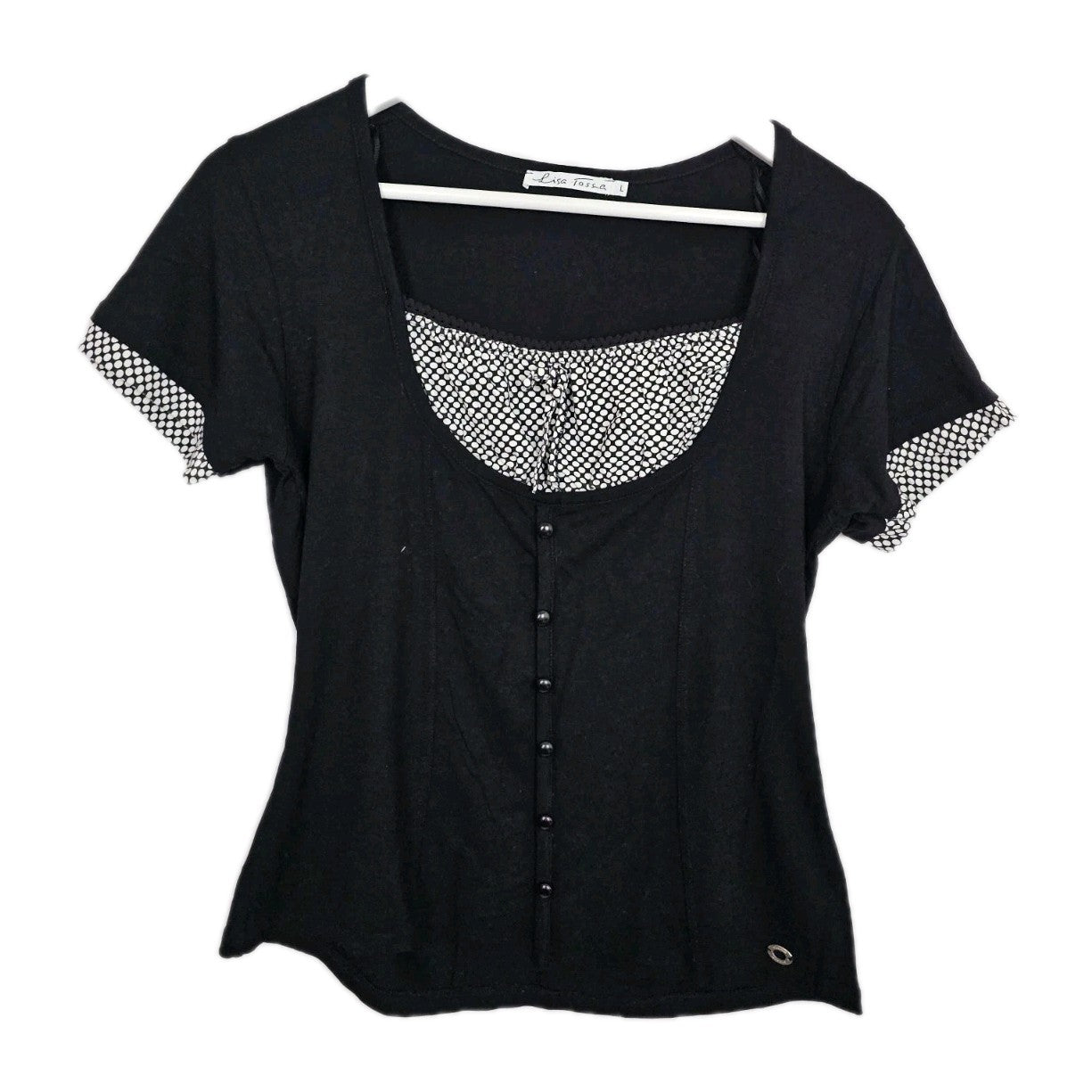 EK9680 Damen T-Shirt von Lisa Tossa, schwarz, Gr.L0