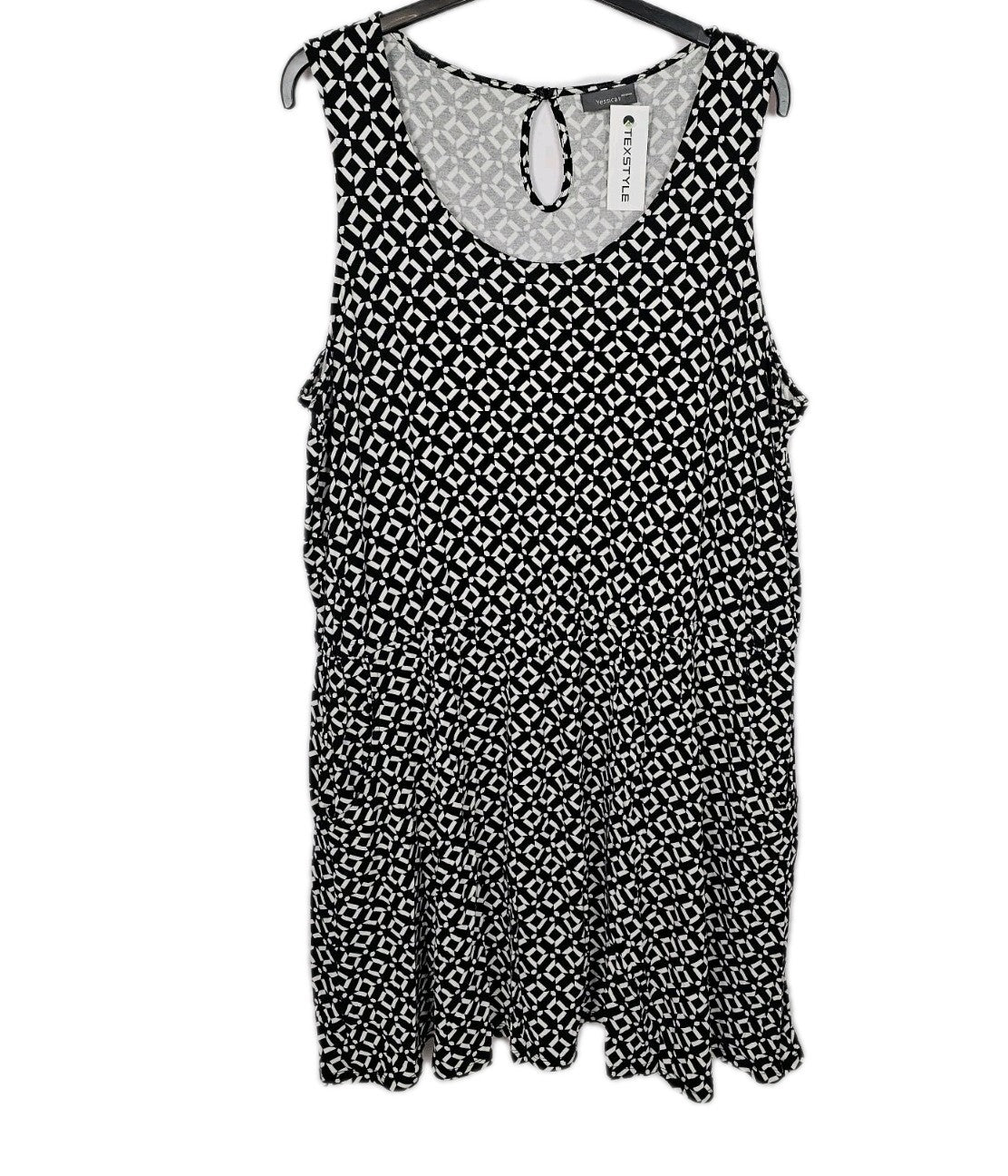 EK7724 Damen Kleid von Yessica, schwarz-weiß, Gr.XL0