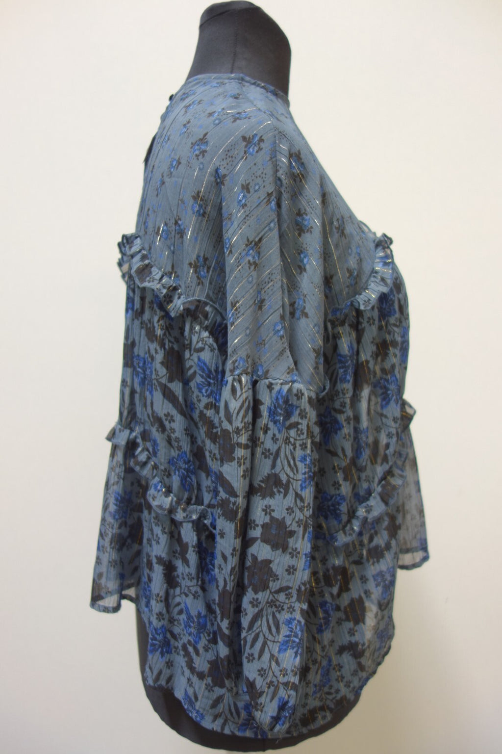EK1912 Bluse von Zara, oversize, racublau, Gr. XS2