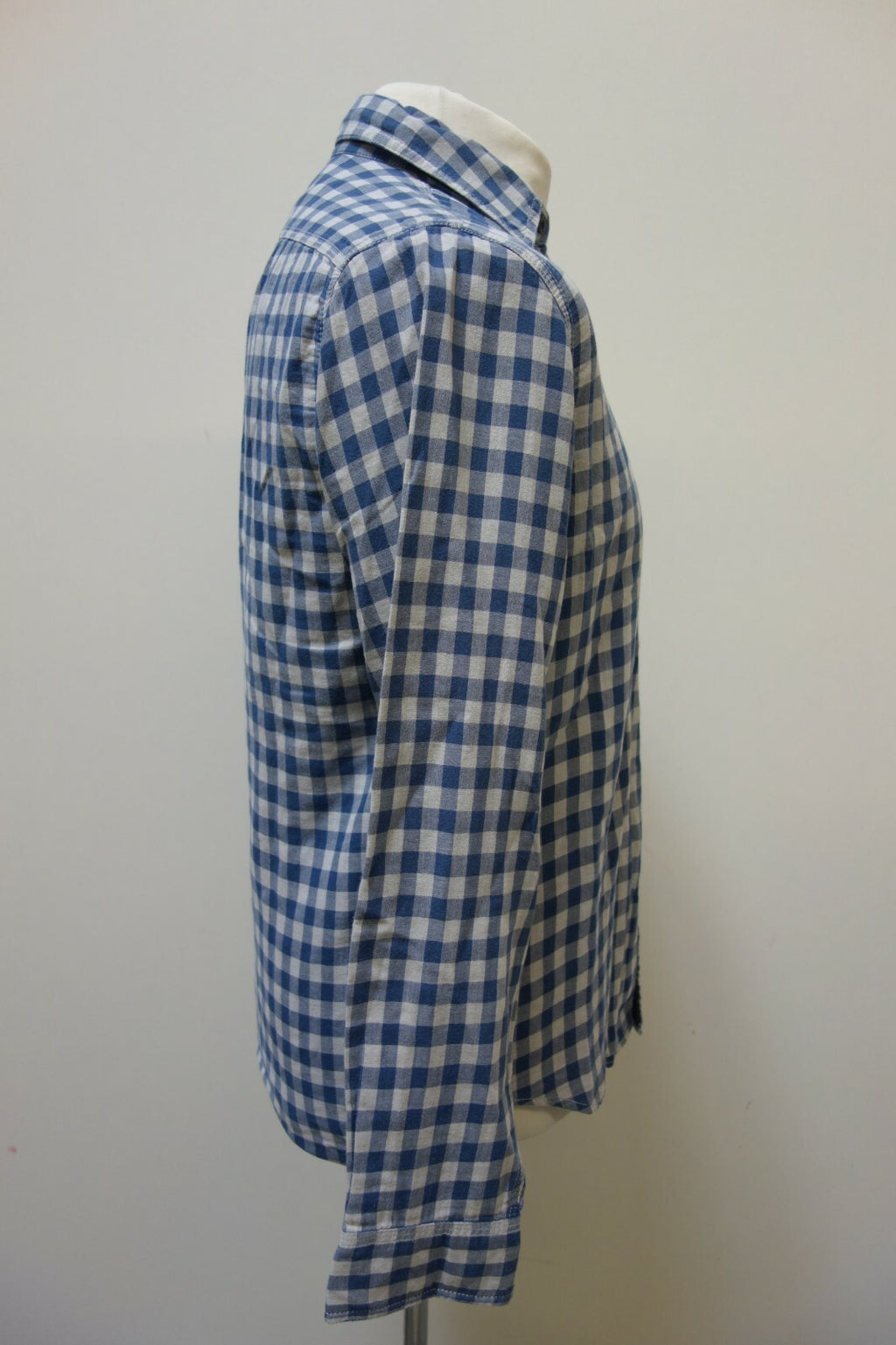EK0972 Herren Langarm Hemd von Gap, blau/weiß  kariert, Gr. M3