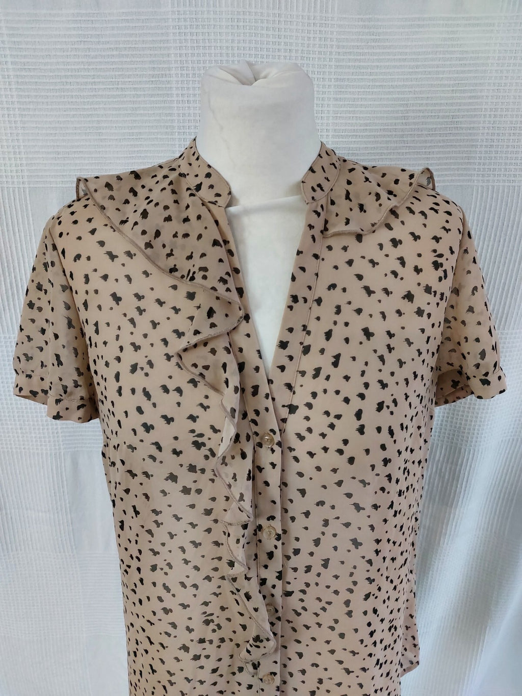 EK2866 Damen Bluse von Esprit, elfenbeinfarben gemustert, Gr. 381