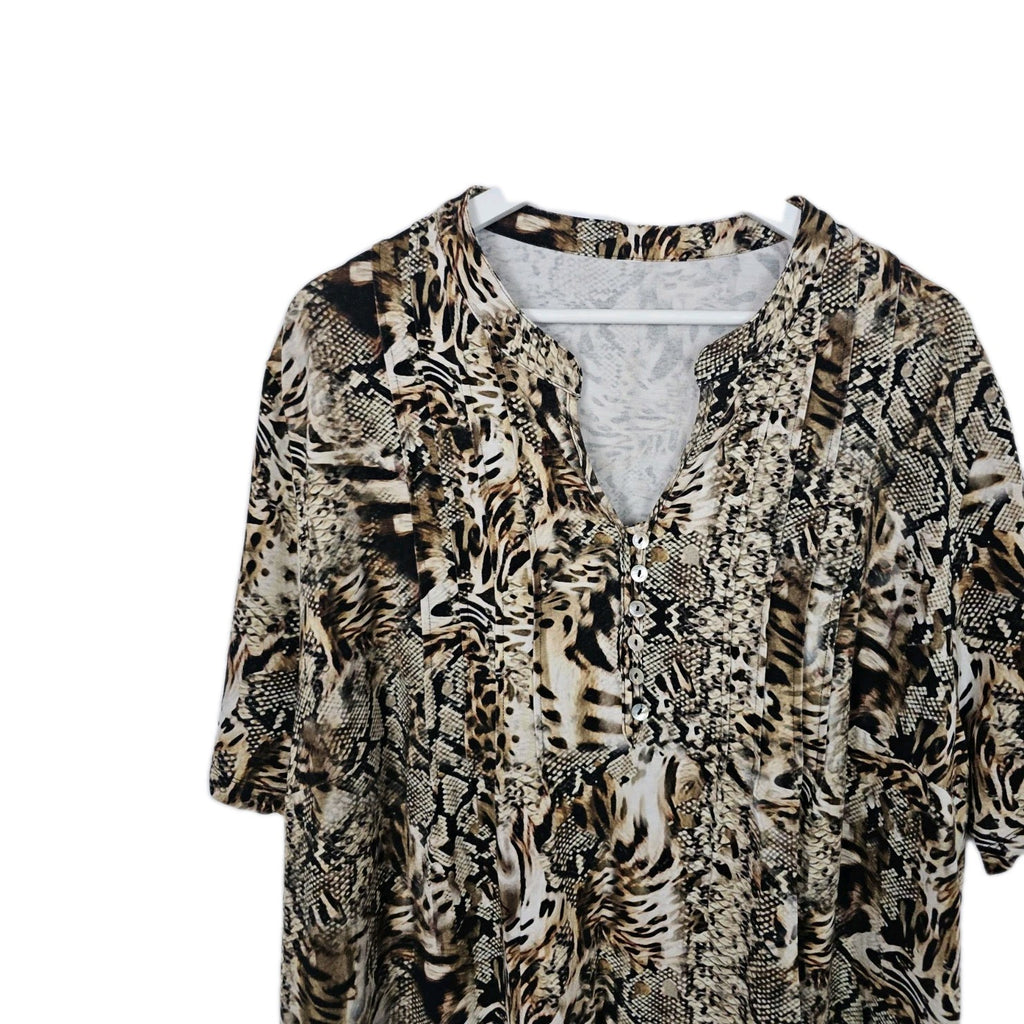 EK9325 Damen Bluse, Braun, Gr. Ca XXL1