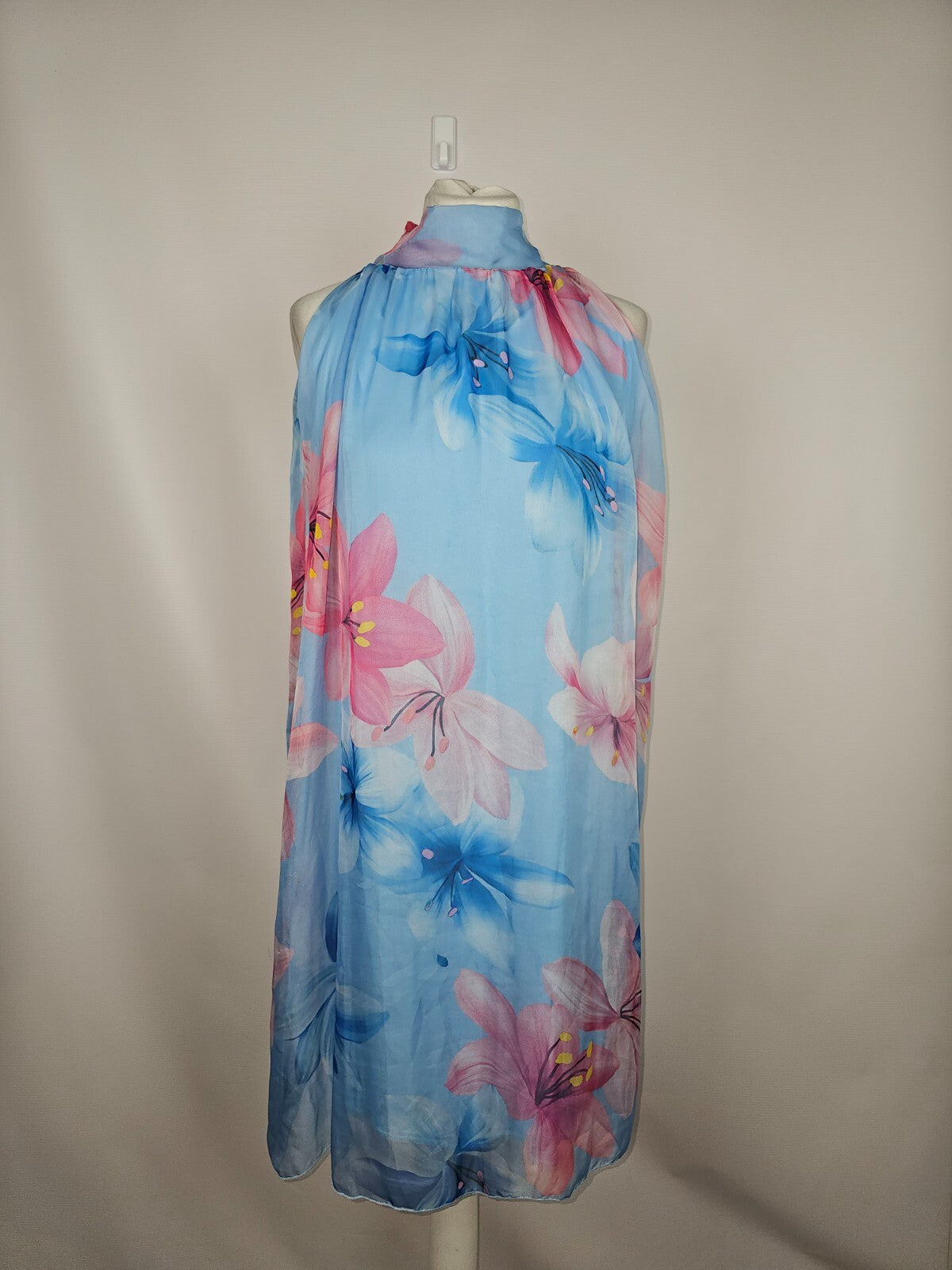 EK6445 Damen Kleid, blau-rosa, Gr.360