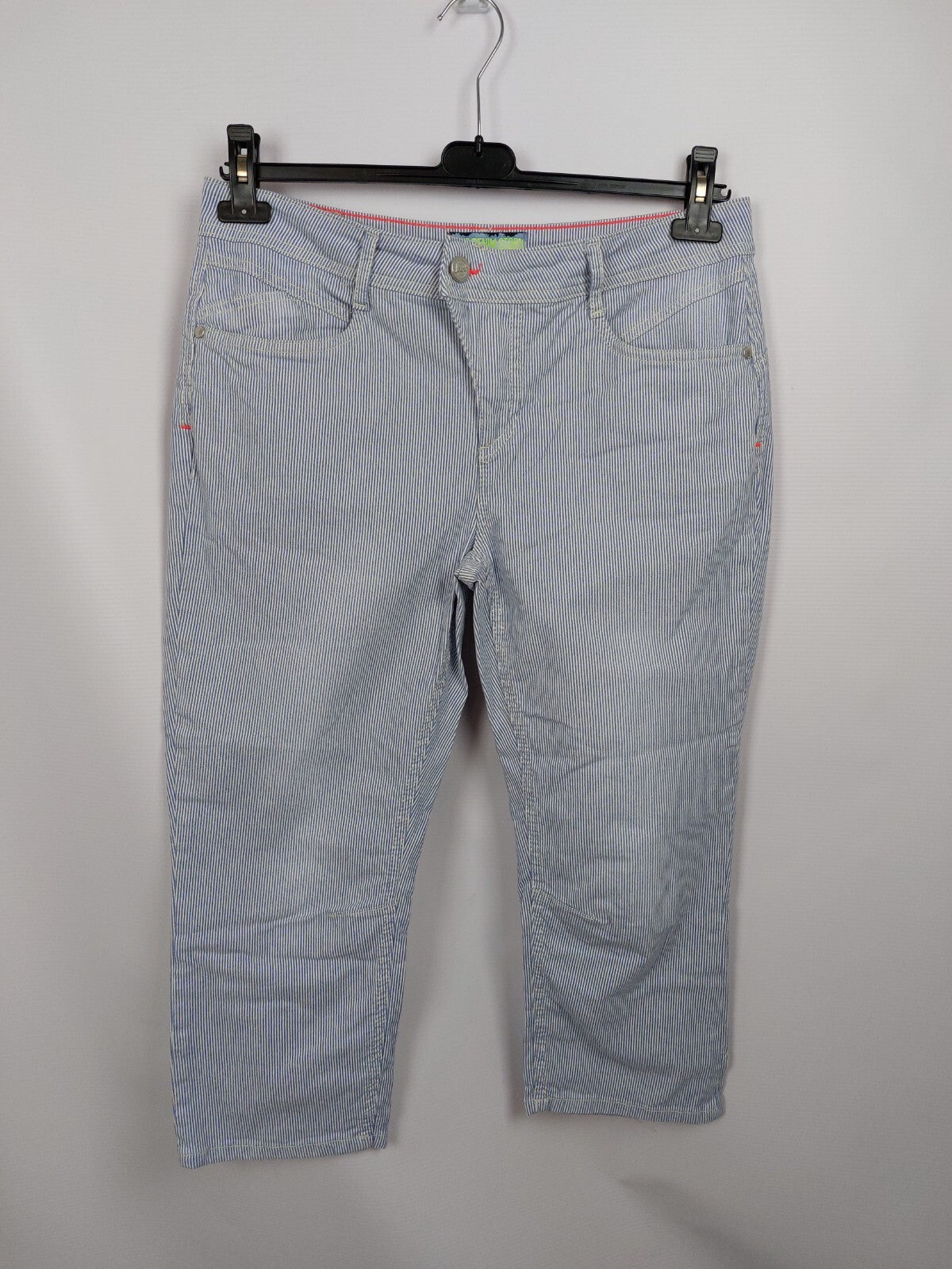 EK4292 Damen Capri Hose von Street One, blau/weiß, Gr. 32/220