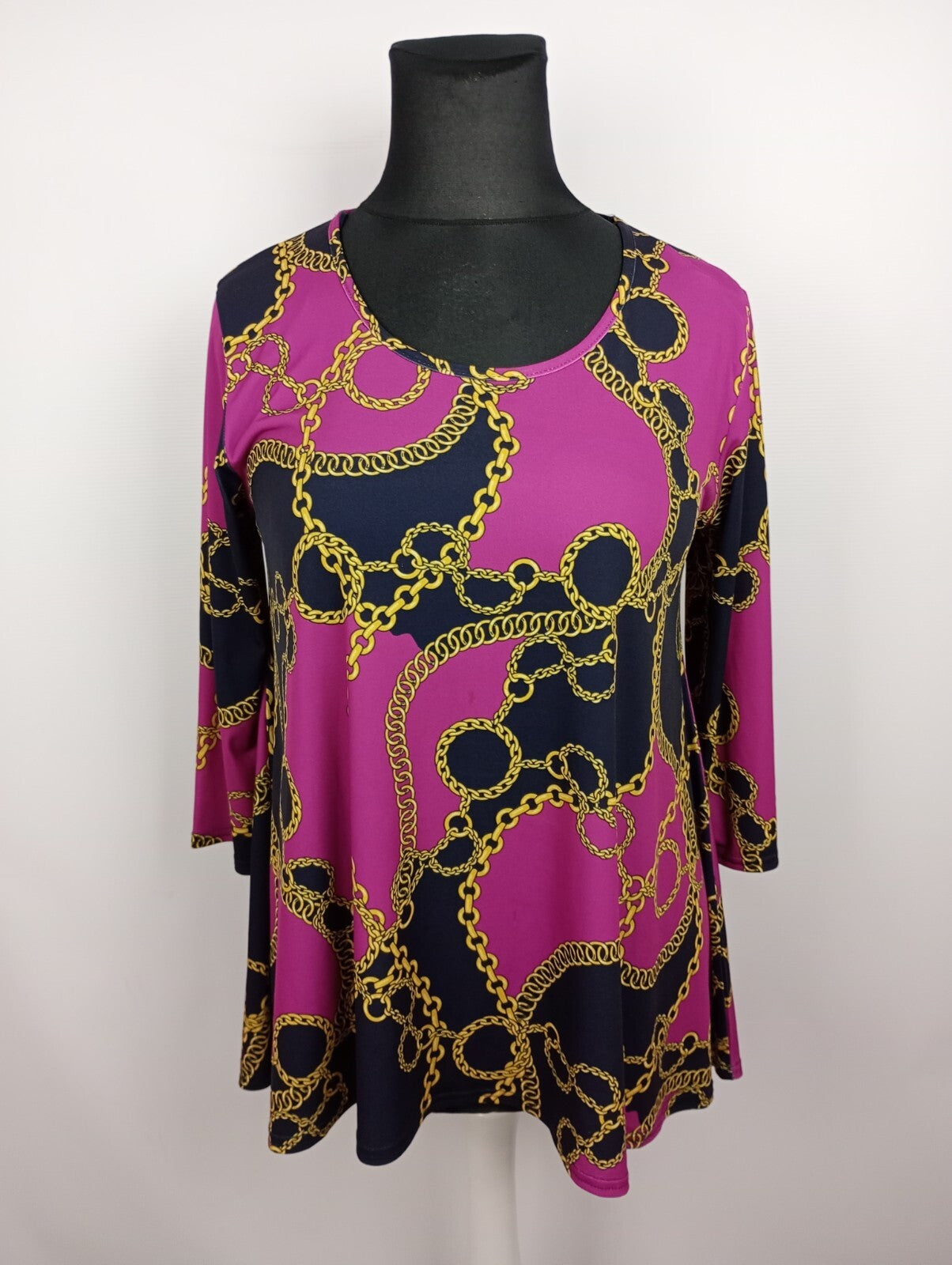 EK2244 Damen Shirt von Candy Curves, pink/schwarz/gold, Gr. 40/420