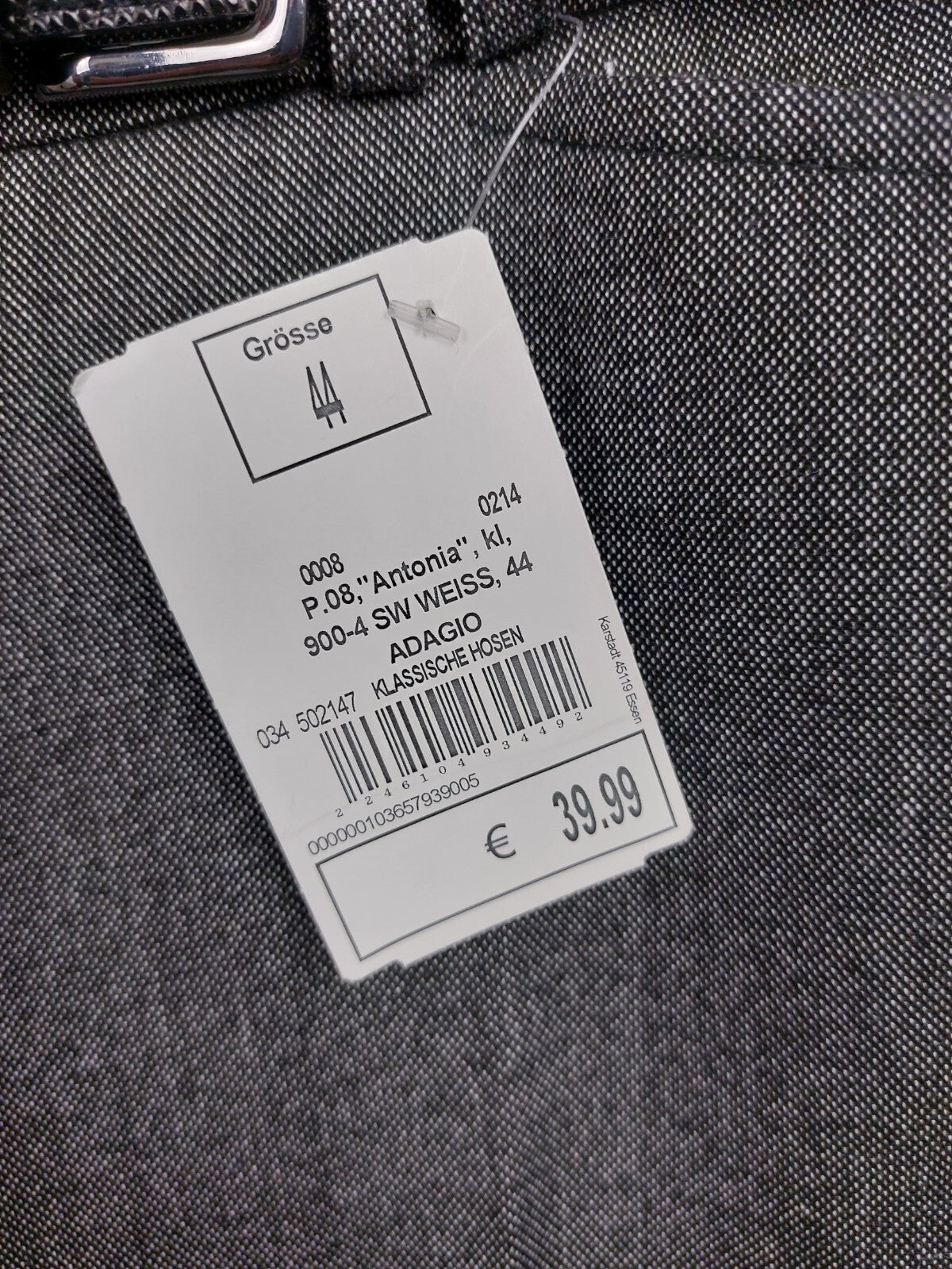EK3051 Damen Anzug Hose von Adagio, schwarz/weiß, Gr. 441