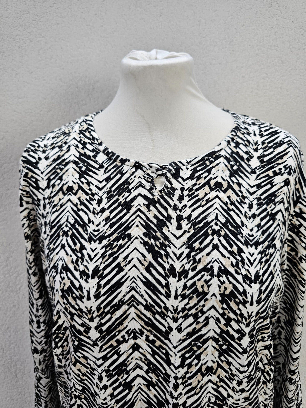 EK5757 Damen Shirt von Bonita, schwarz/weiß, Gr. M1