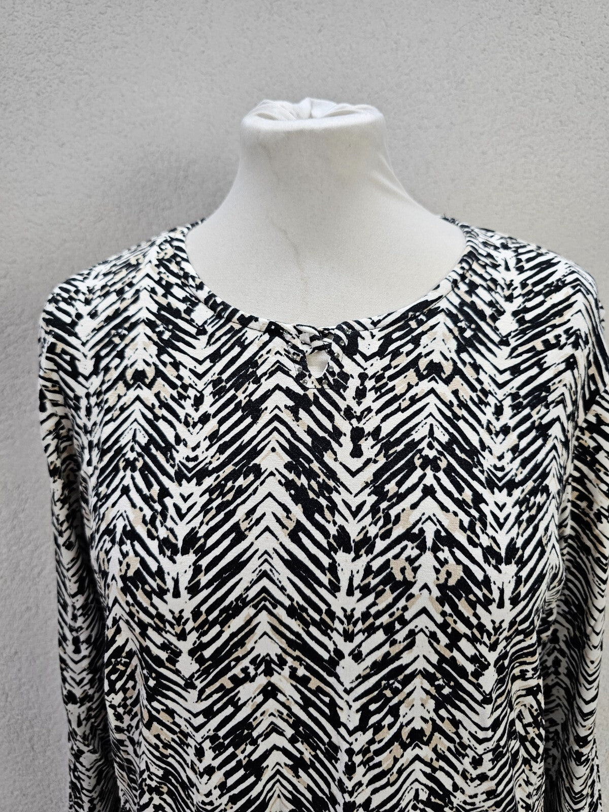EK5757 Damen Shirt von Bonita, schwarz/weiß, Gr. M1