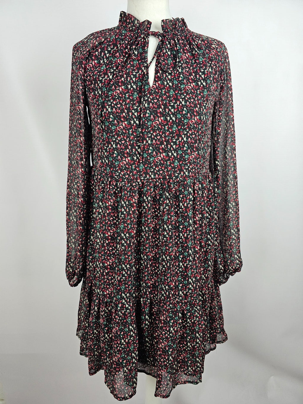 EK5543 Damen Kleid von Vero Moda, rot-schwarz, Gr.XS0