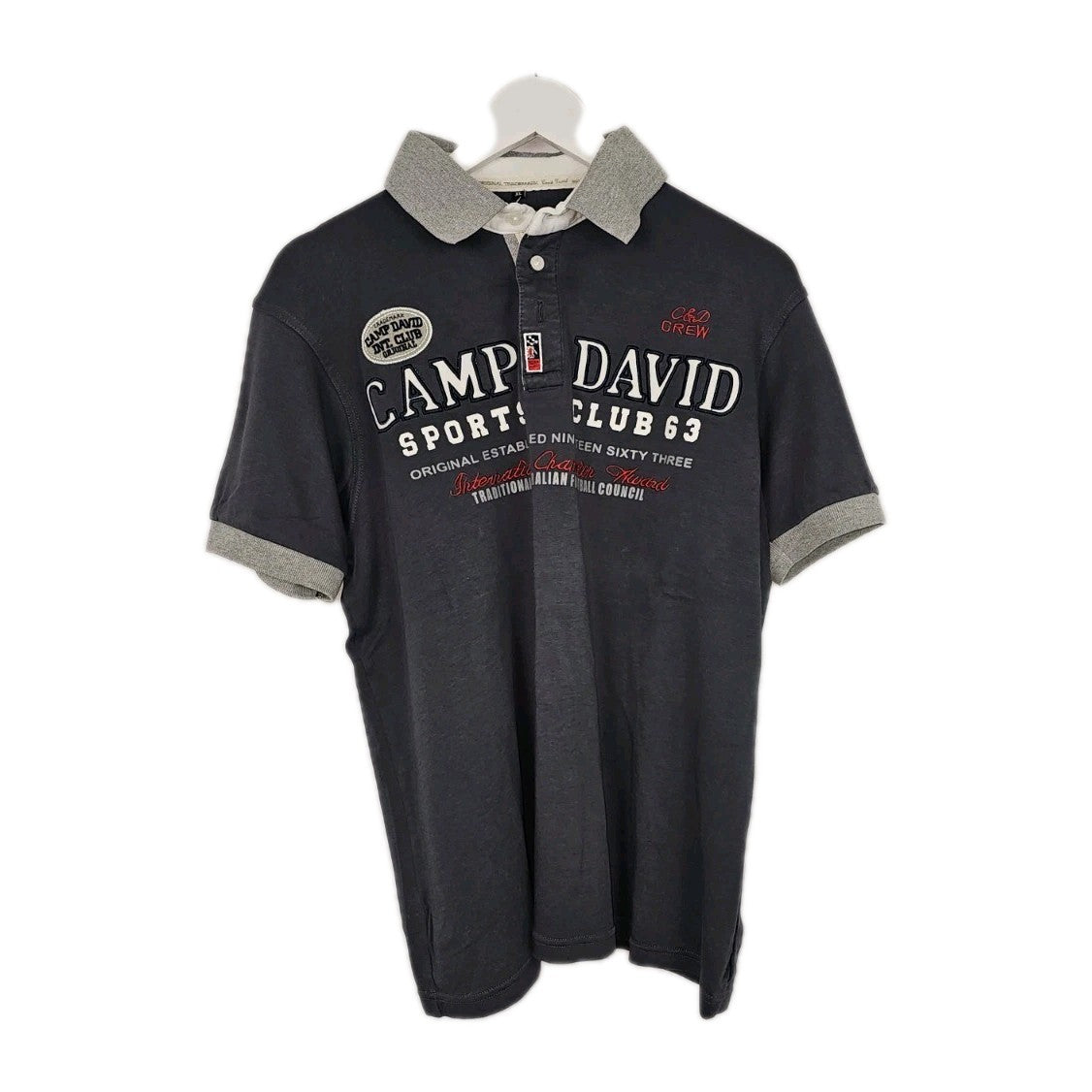 EK11276 Herren Poloshirt von Camp David, Grau, Gr. XL0
