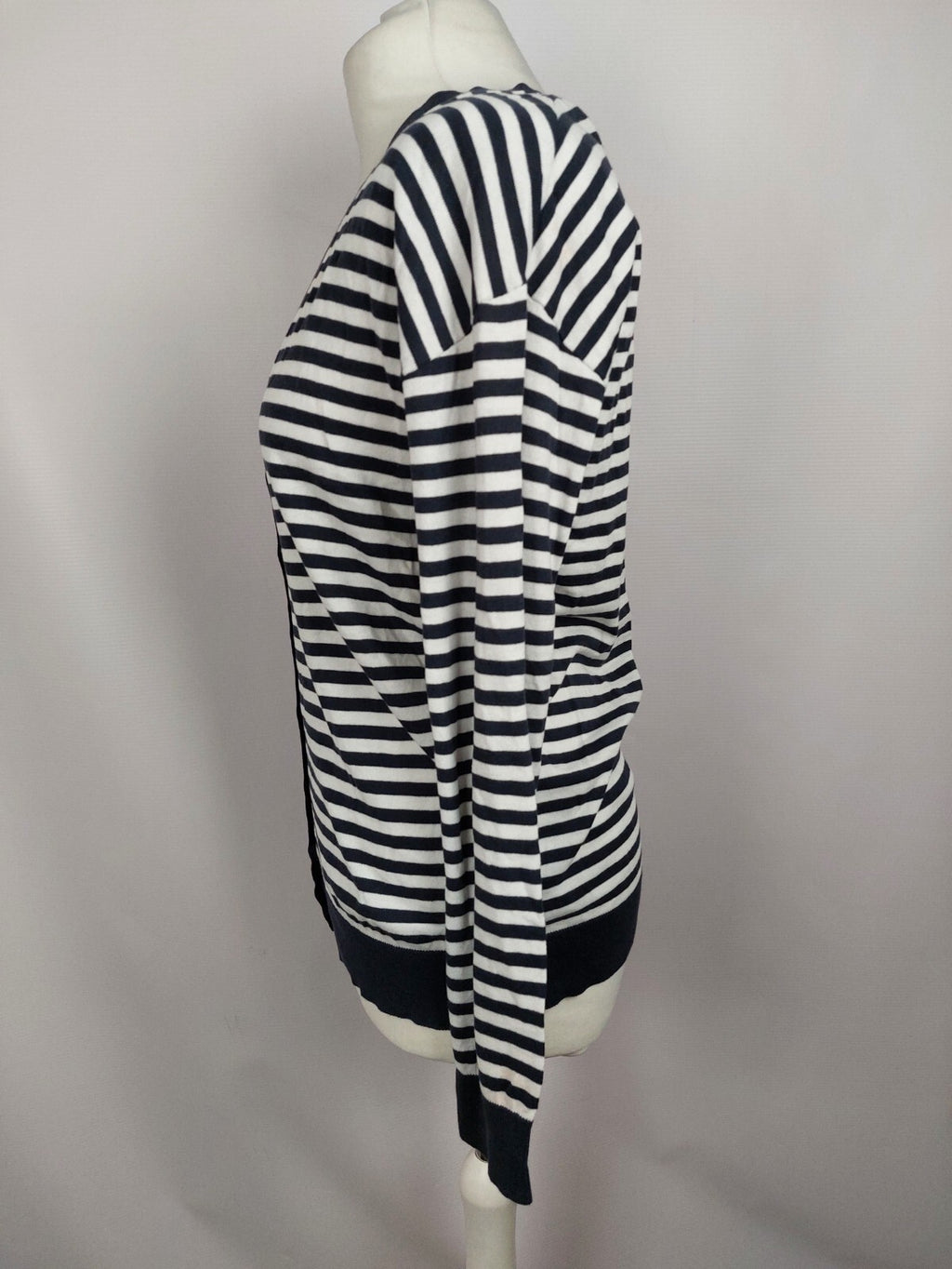 EK5035 Damen Strickjacke von Esprit, grau/weiß gestreift, Gr. M3