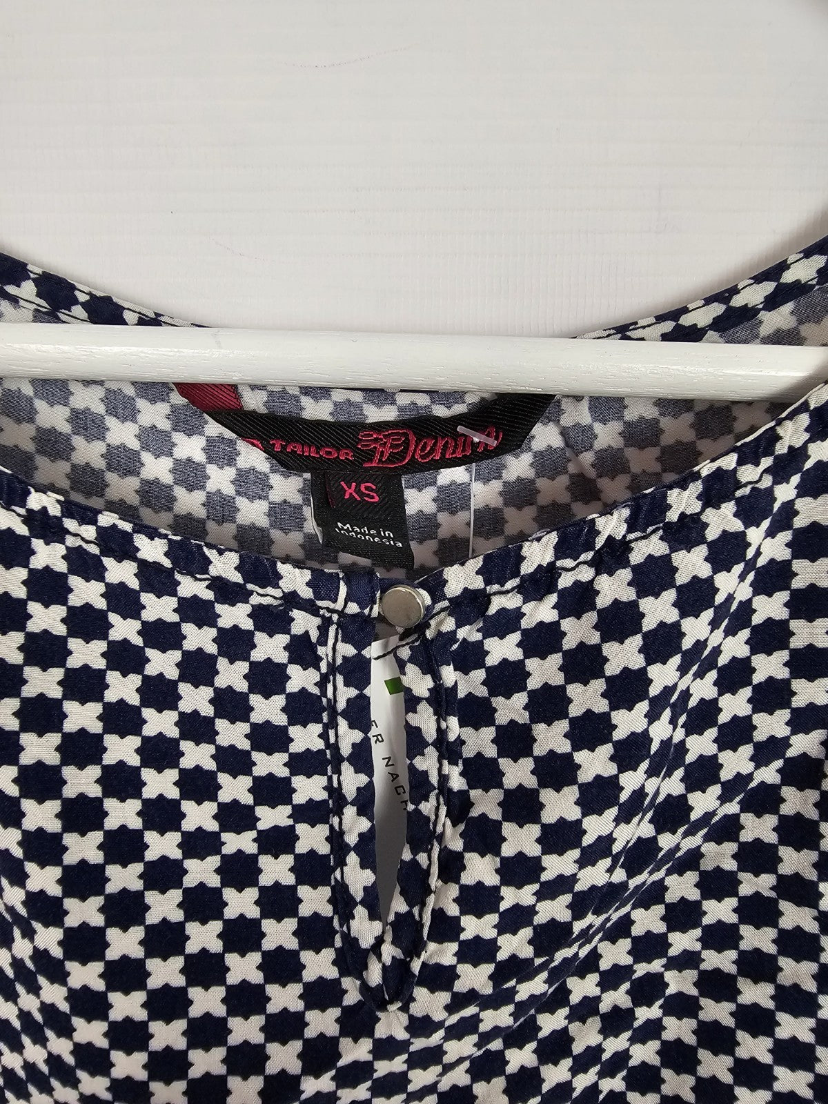 EK8380 Damen Bluse von Tom Tailor, Blau/weiß, Gr. XS2