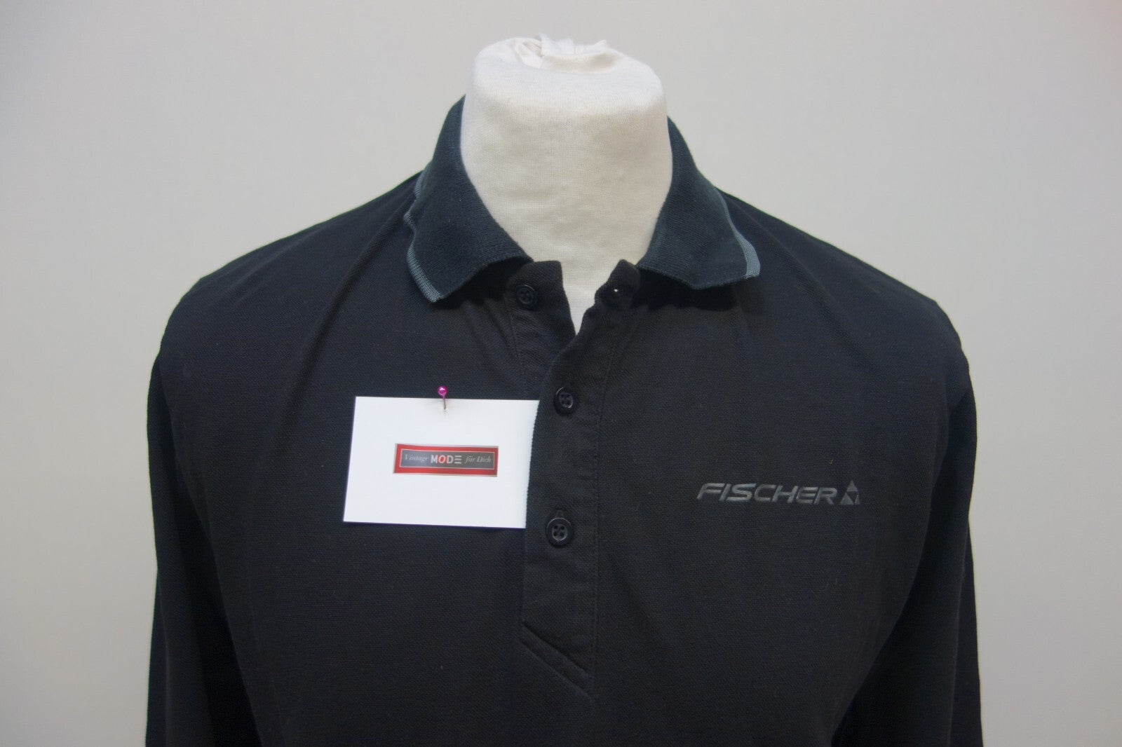 EK2596 Herren Polo von Fisher, schwarz, Gr. L1