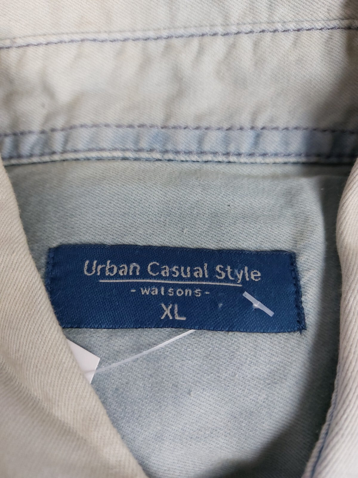 EK4920 Herren Jeanshemd von Urban Casual Style, blau/beige, used Look, Gr. XL/568