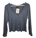 EK7925 Damen Strickjacke von Sylvie Meis, Blau-Grau, Gr. S0