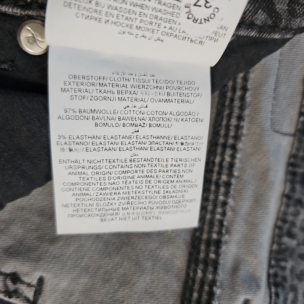 EK7984 Damen Jeans von Brax, grau mit Leo Muster, Gr.446