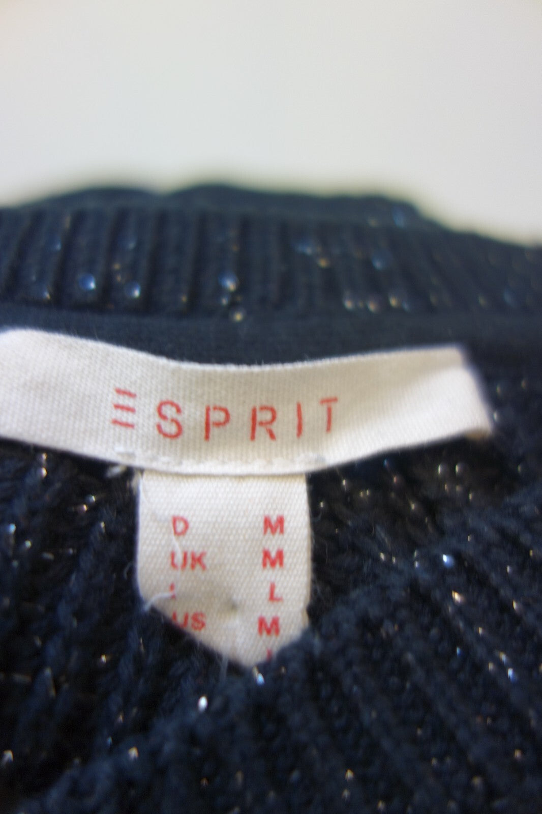 EK3561 Damen Pullover von Esprit, schwarz mit Glitzerfäden, gr. M5