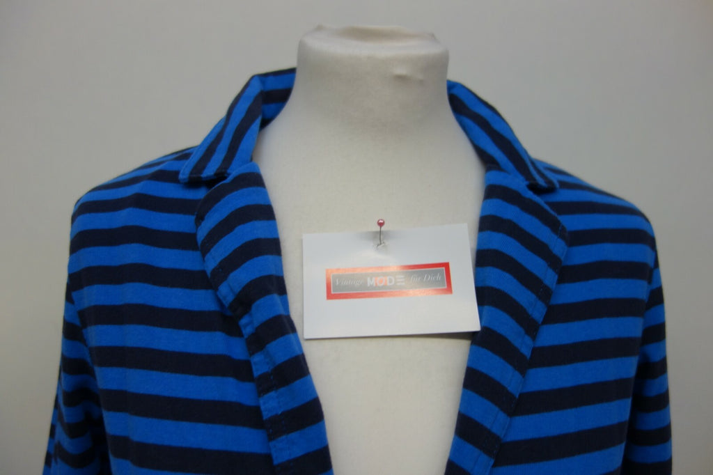 EK1538 Damen Stoff-Blazer von Street One, blau/schwarz gestreift, Gr. 361