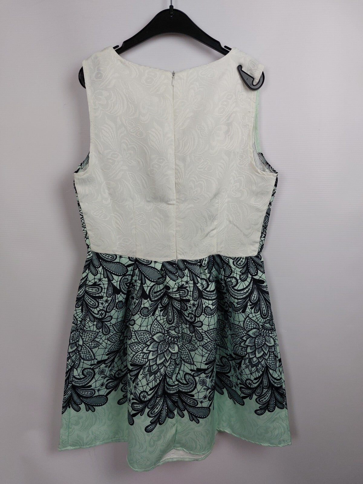 EK4645 Damen Kleid von Justyle, grün-weiß-schwarz, Gr.S4