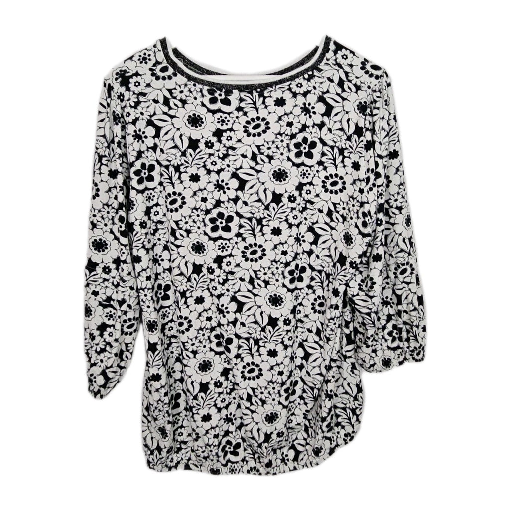 EK9536 Damen Bluse von MD Style, Schwarz/Weiß, Gr. 422