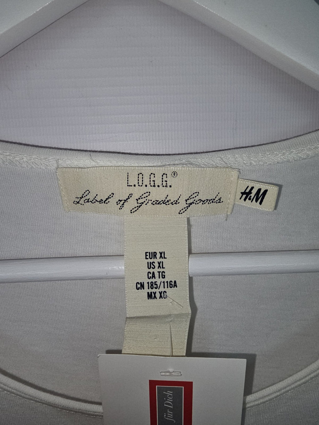 EK79778 Herren T-Shirt von H&M, Weiß, Gr. XL2