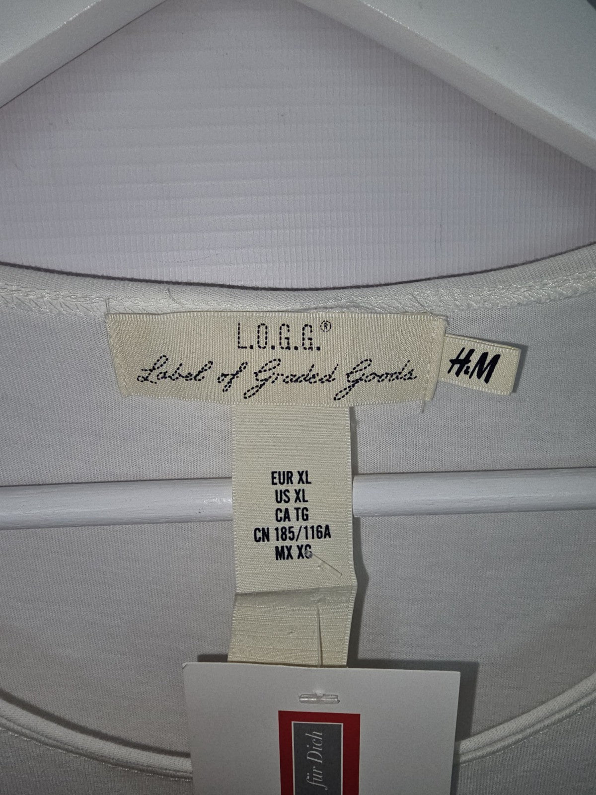 EK79778 Herren T-Shirt von H&M, Weiß, Gr. XL2