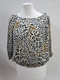 EK5779 Damen Bluse im leolook, Gr. S0