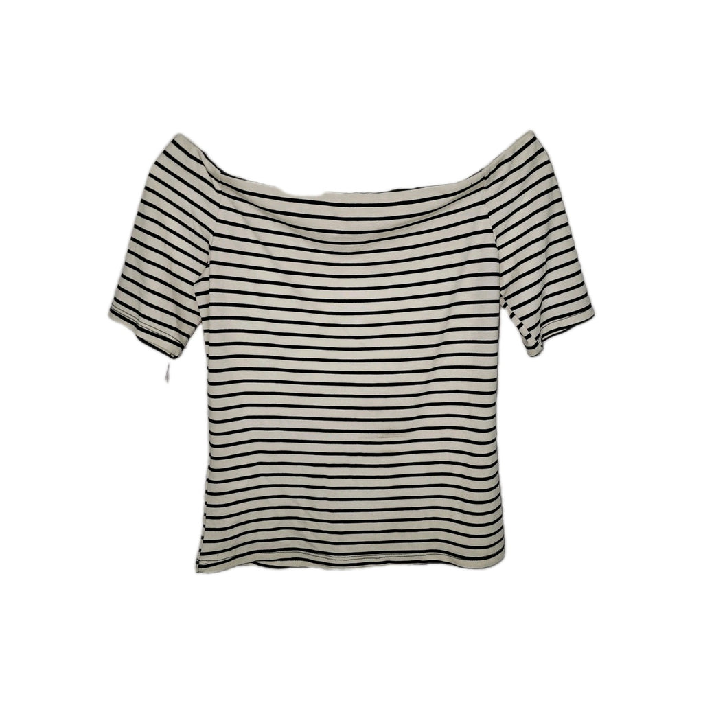EK9866 Damen T-Shirt H&M Gr.s Weiß Gestreift2