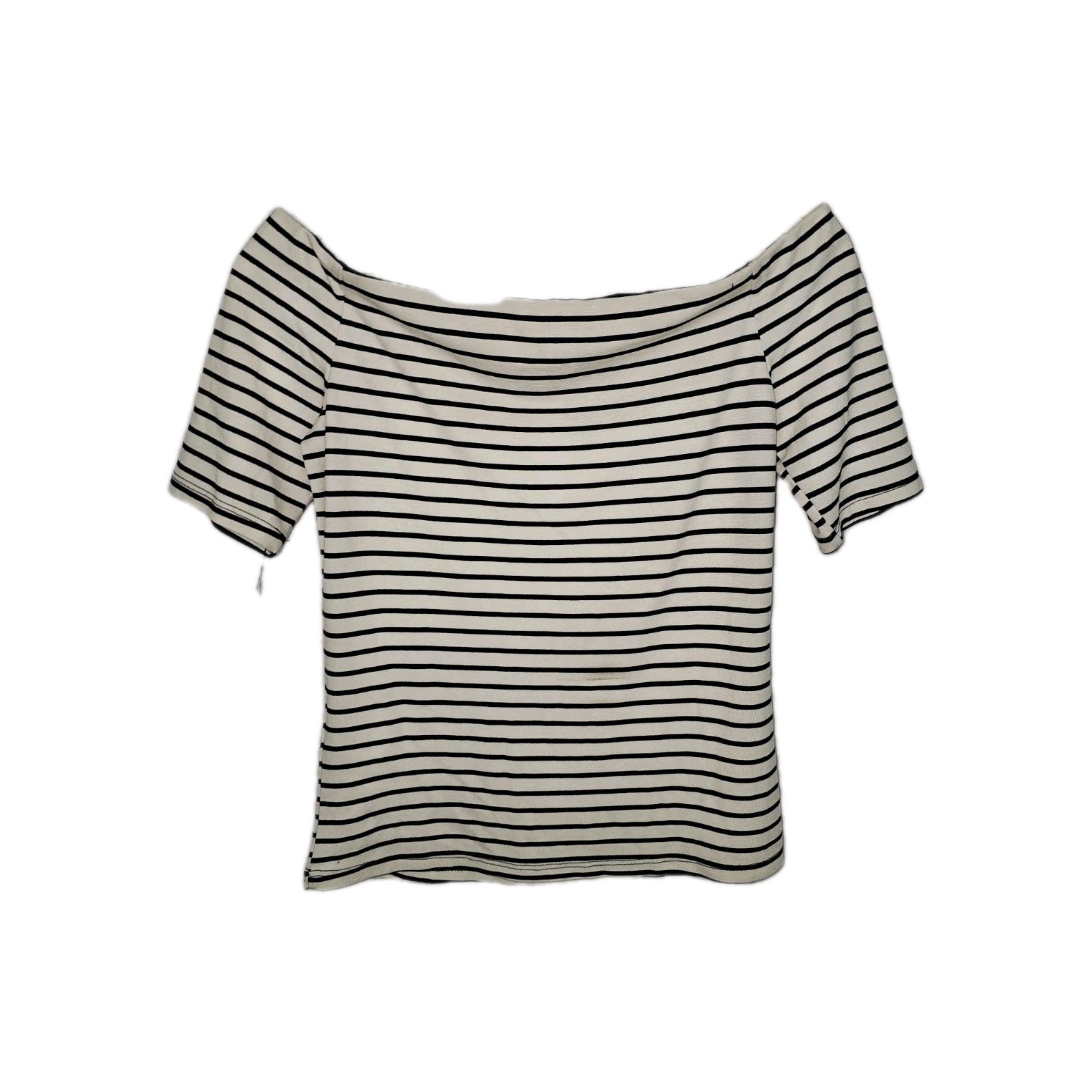 EK9866 Damen T-Shirt H&M Gr.s Weiß Gestreift2