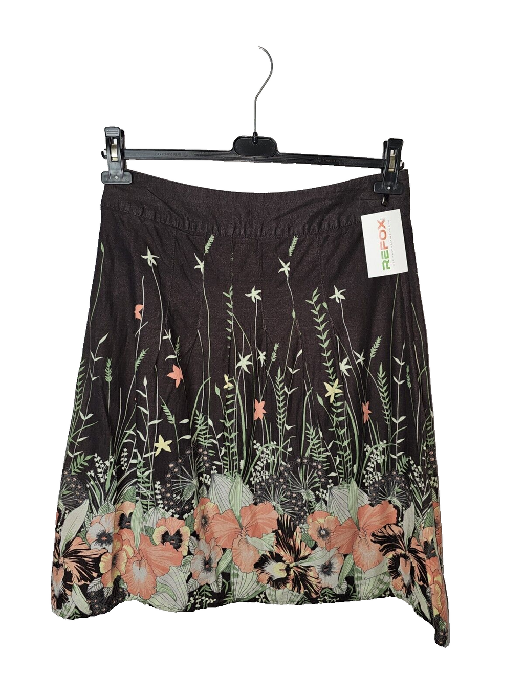 EK6784 Damen Rock von S.Oliver, braun mit floralem Muster, Gr.M0