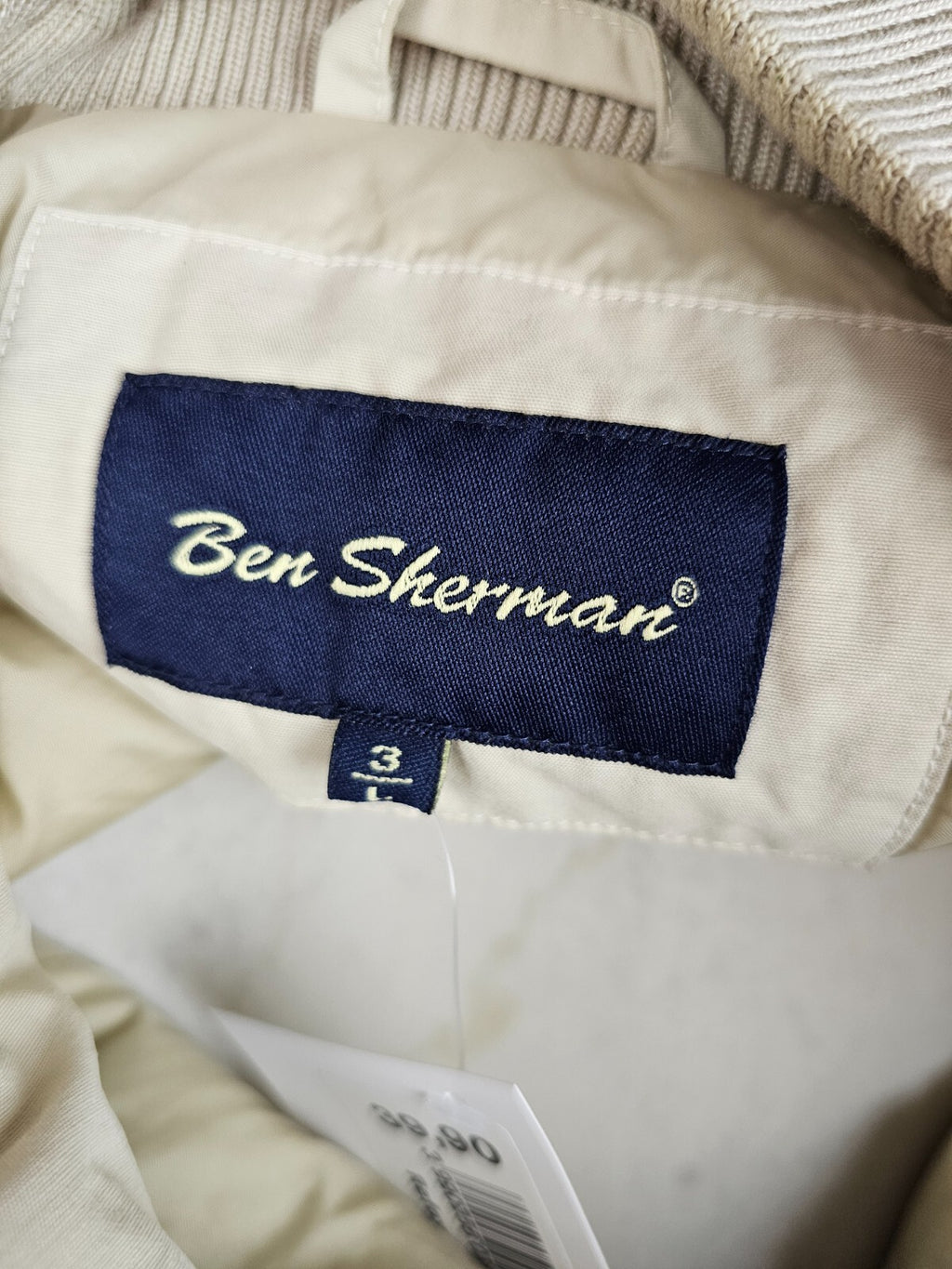 EK5710 Herren Winterjacke von Ben Sherman, beige, Gr. L8