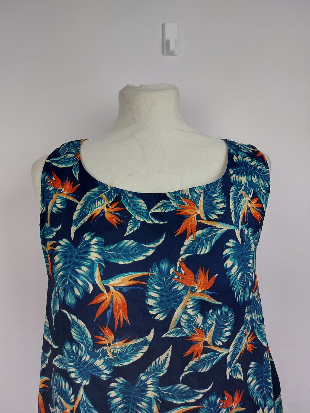 EK4660 Damen Top von MNG Collection, blau-rot, Gr.XL1
