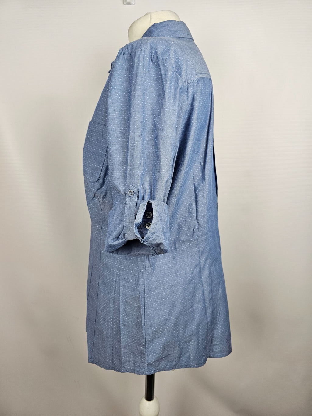EK5660 Damen Bluse von Opus, blau, weiße Punkte, Gr. 443