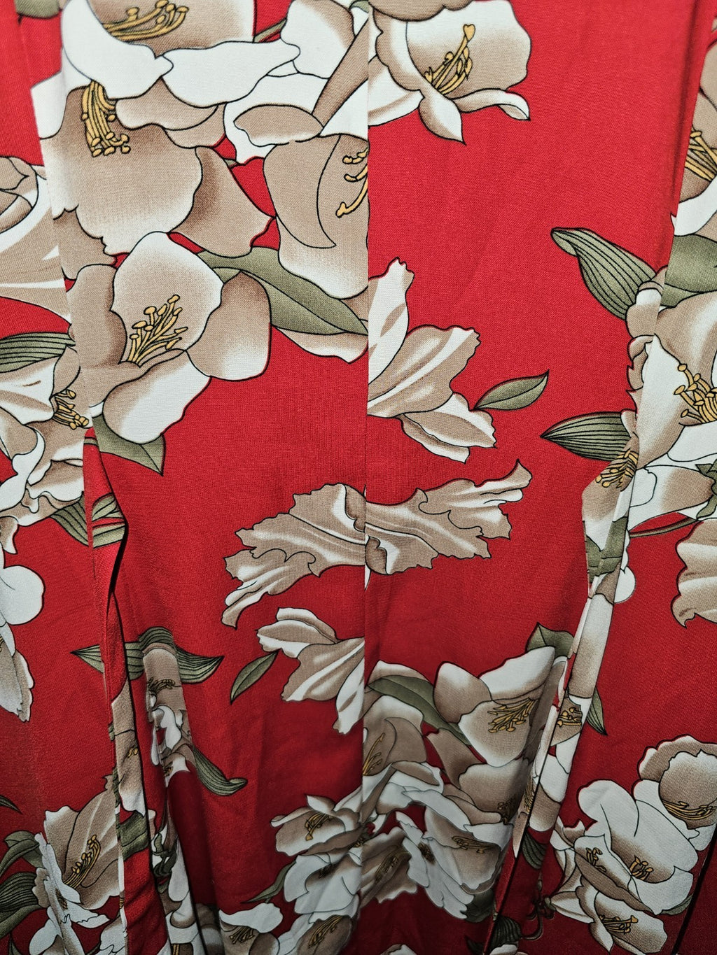 EK8076 Damen Kleid von D&D, rot mit Blumenmuster, Gr.XL6