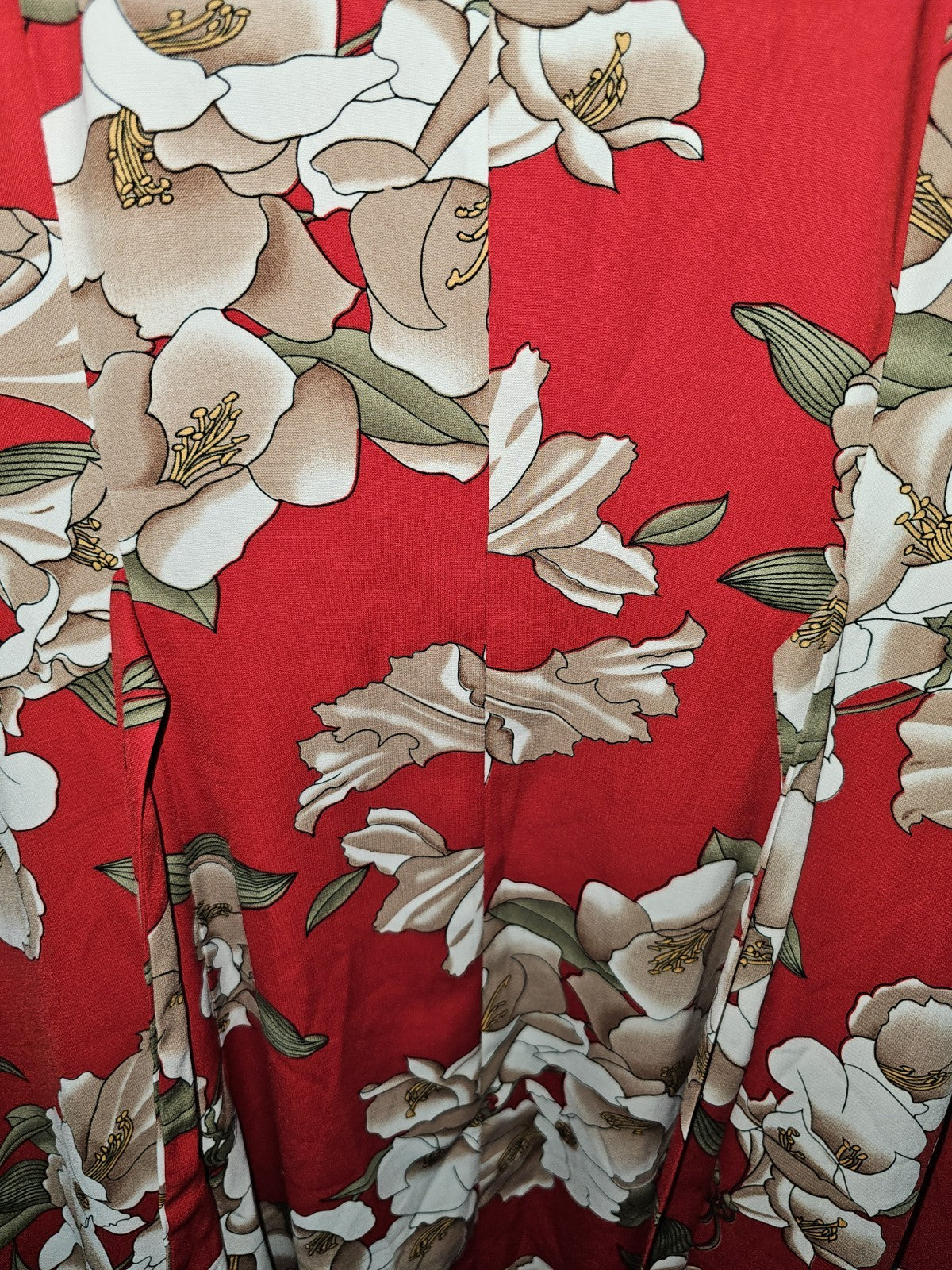 EK8076 Damen Kleid von D&D, rot mit Blumenmuster, Gr.XL6