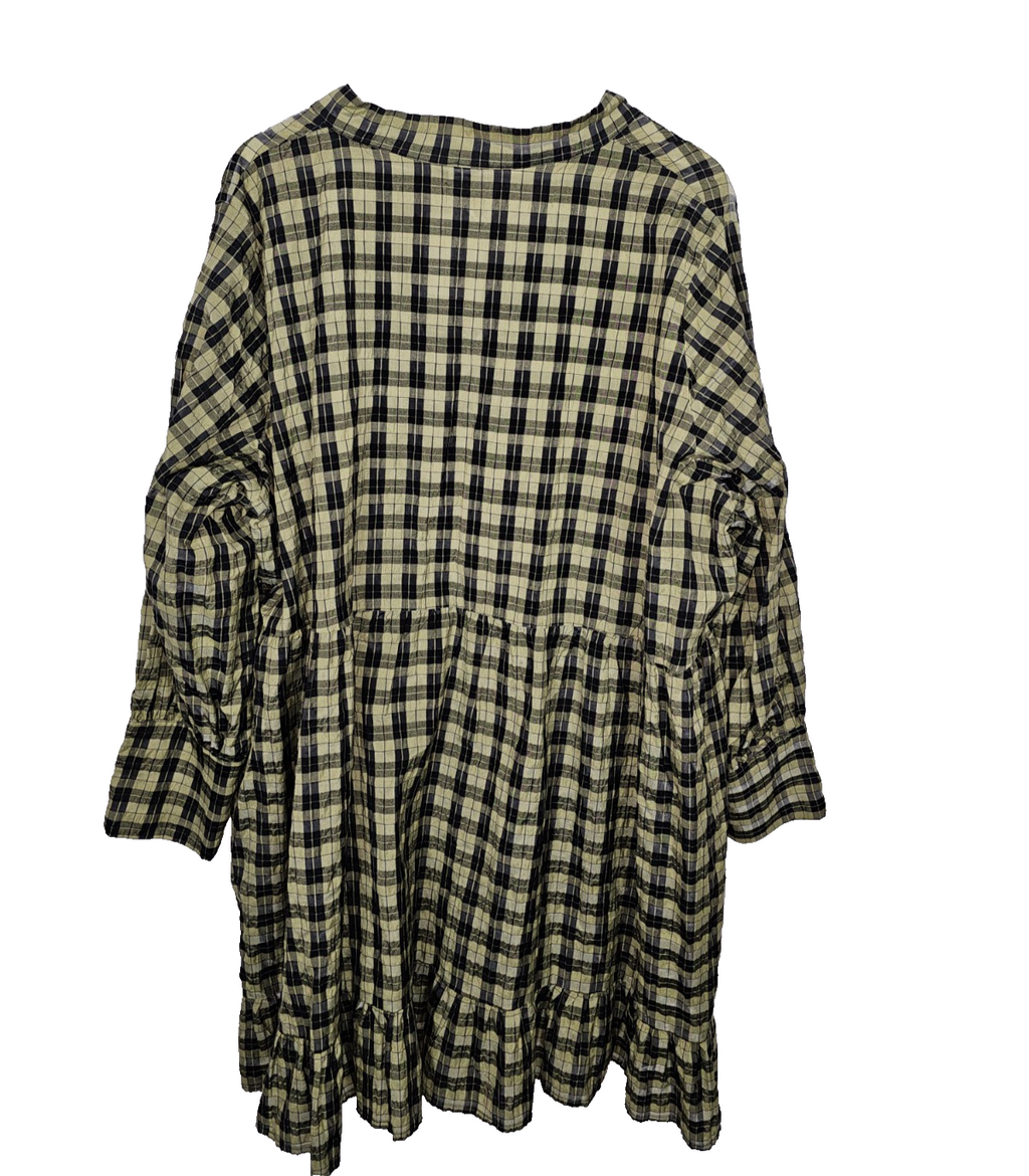 EK7105 Damen Kleid von Ulla Popken, Grün/Schwarz, Gr.54/564