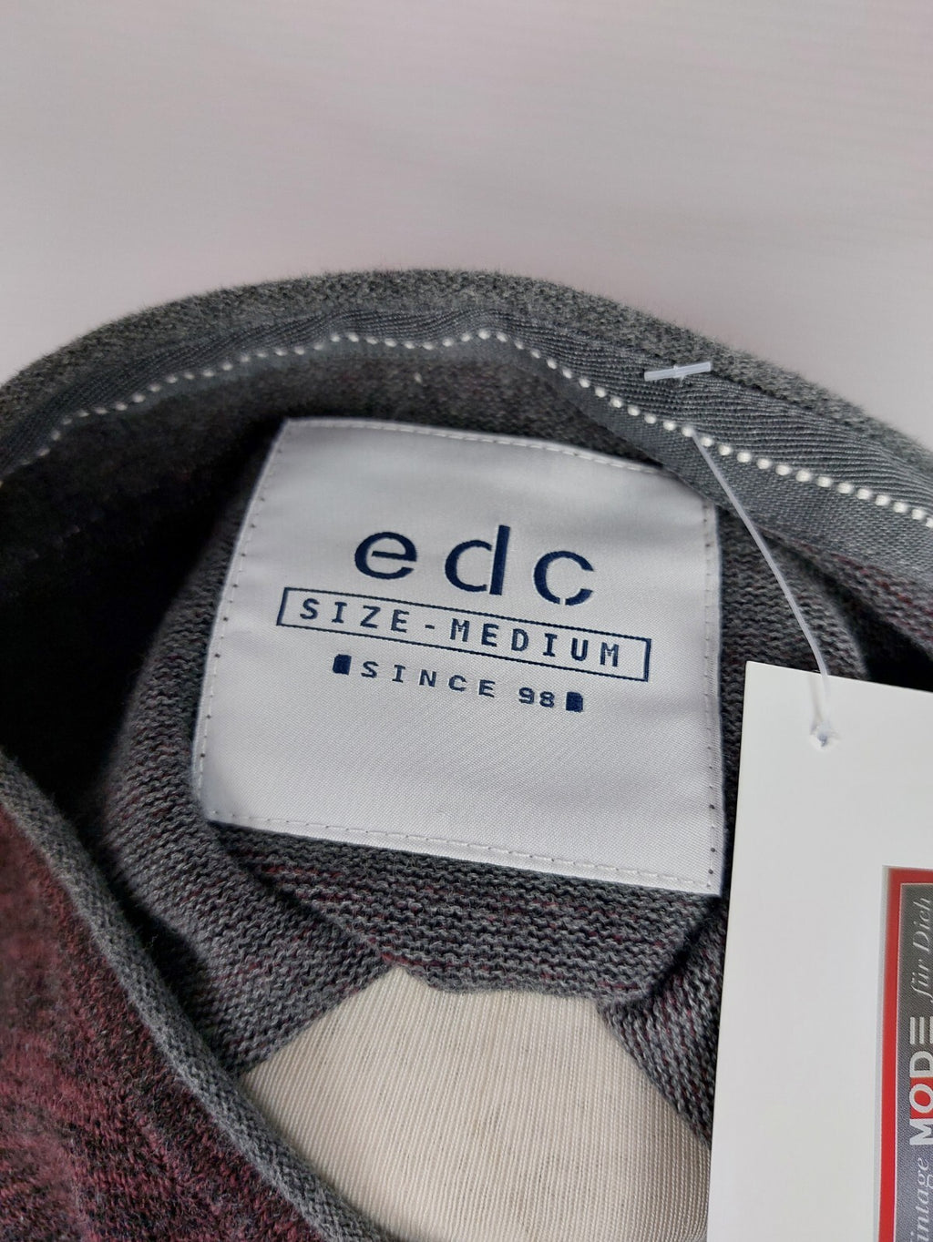 EK1188 Herren Pullover von edc, grau/lila, Gr. M5