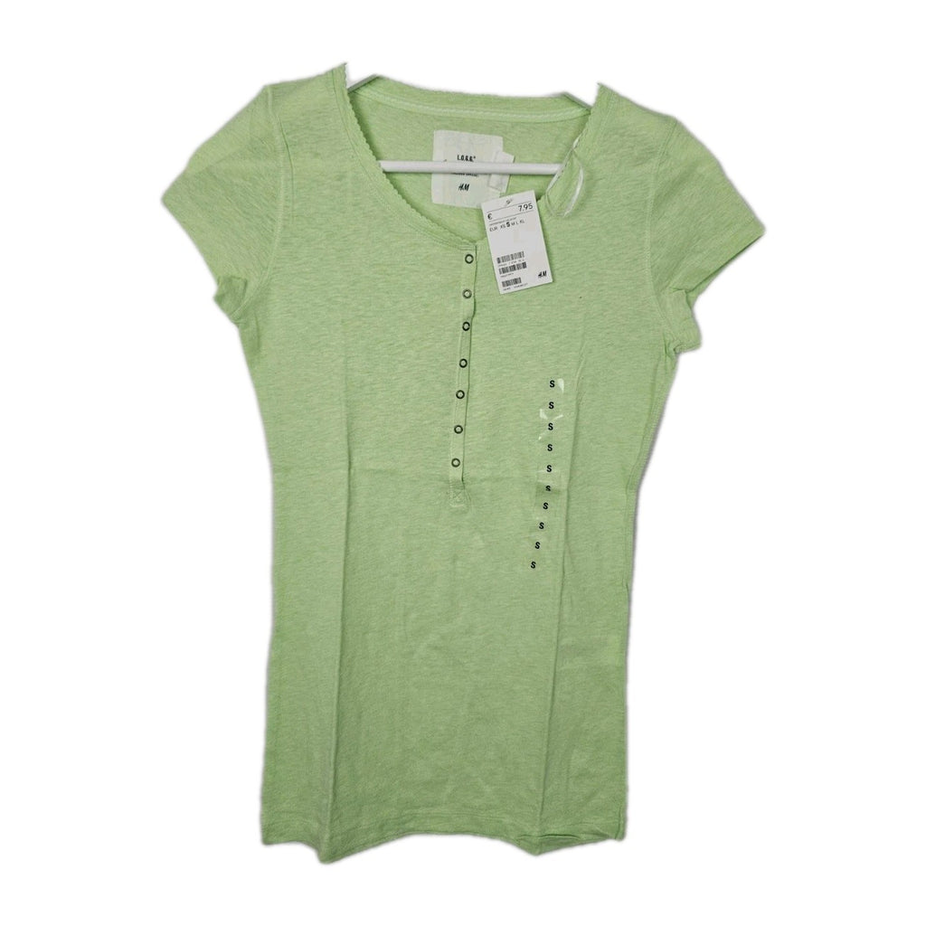 EK8867 Damen T-Shirt von H&M, Grün, Gr. S0