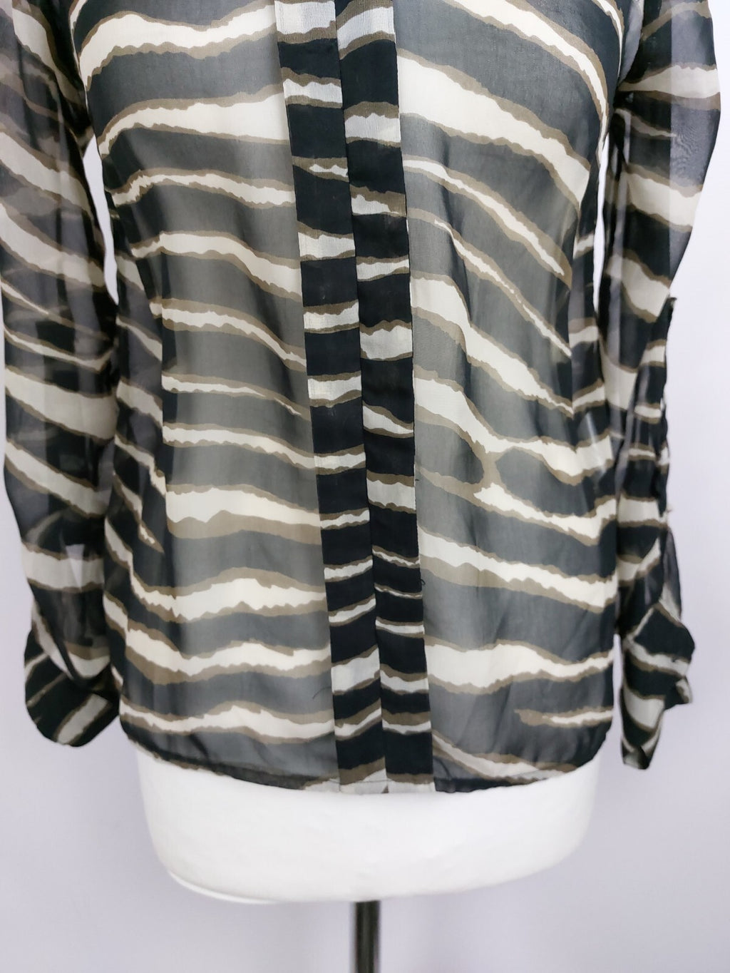 EK4637 Damen Bluse von Vero Moda, schwarz/beige, Gr. XS2