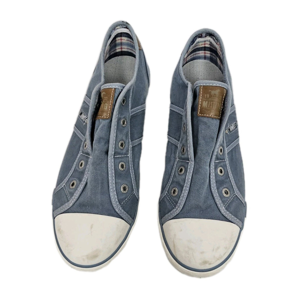 ES877 Herren Halbschuhe von Mustang, Blau, Gr. 412